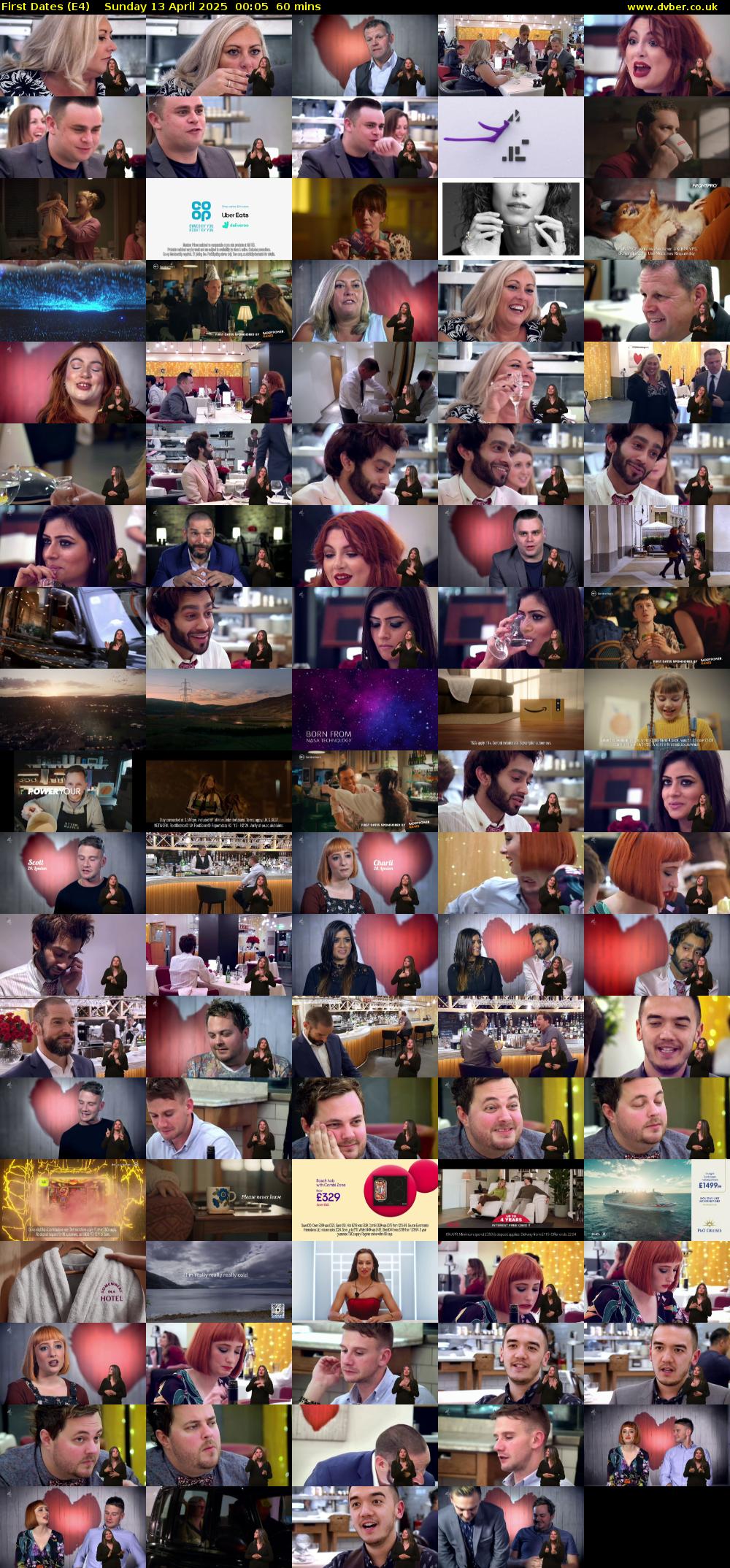 First Dates (E4) Sunday 13 April 2025 00:05 - 01:05