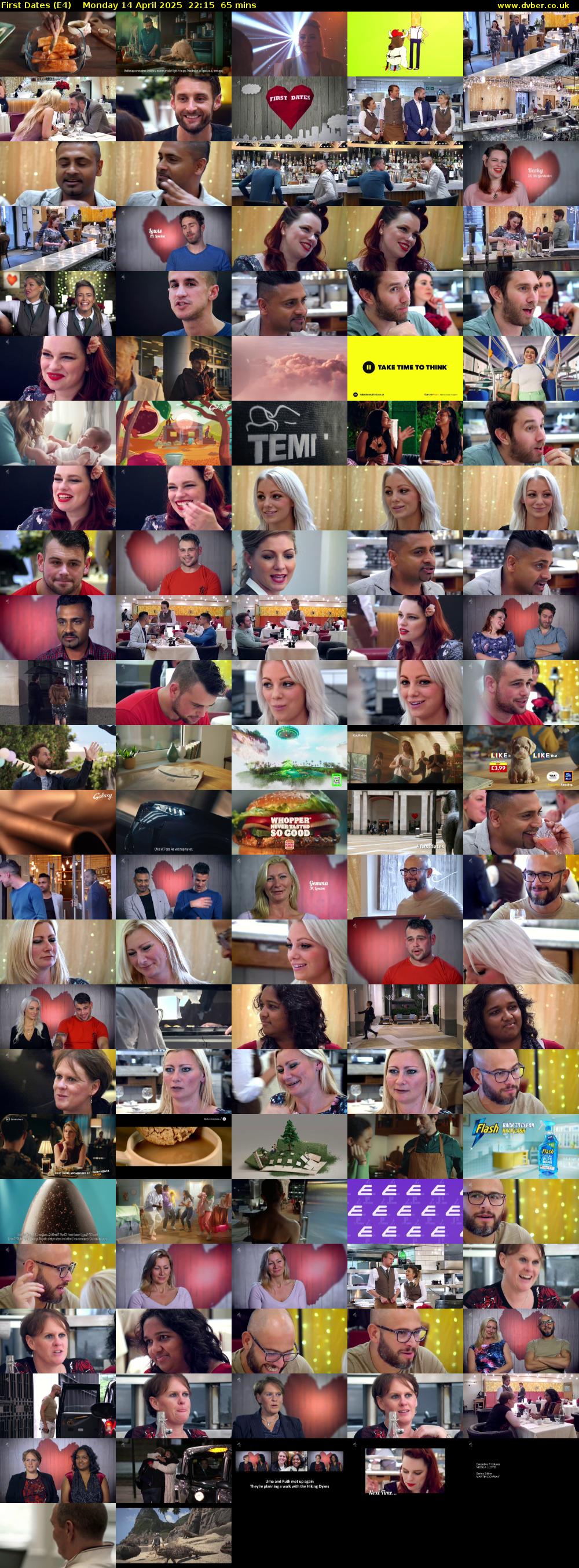 First Dates (E4) Monday 14 April 2025 22:15 - 23:20