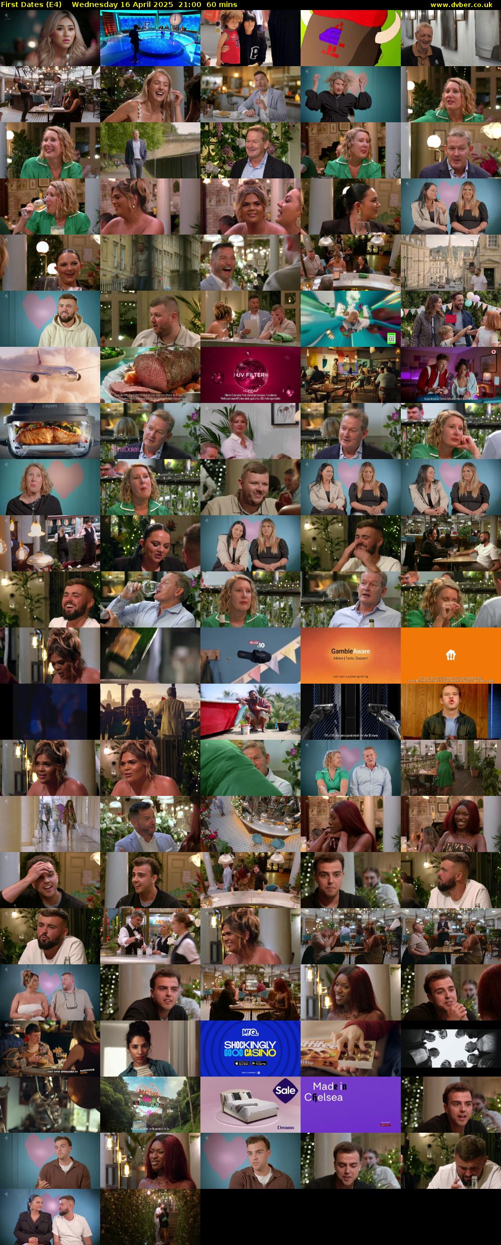 First Dates (E4) Wednesday 16 April 2025 21:00 - 22:00