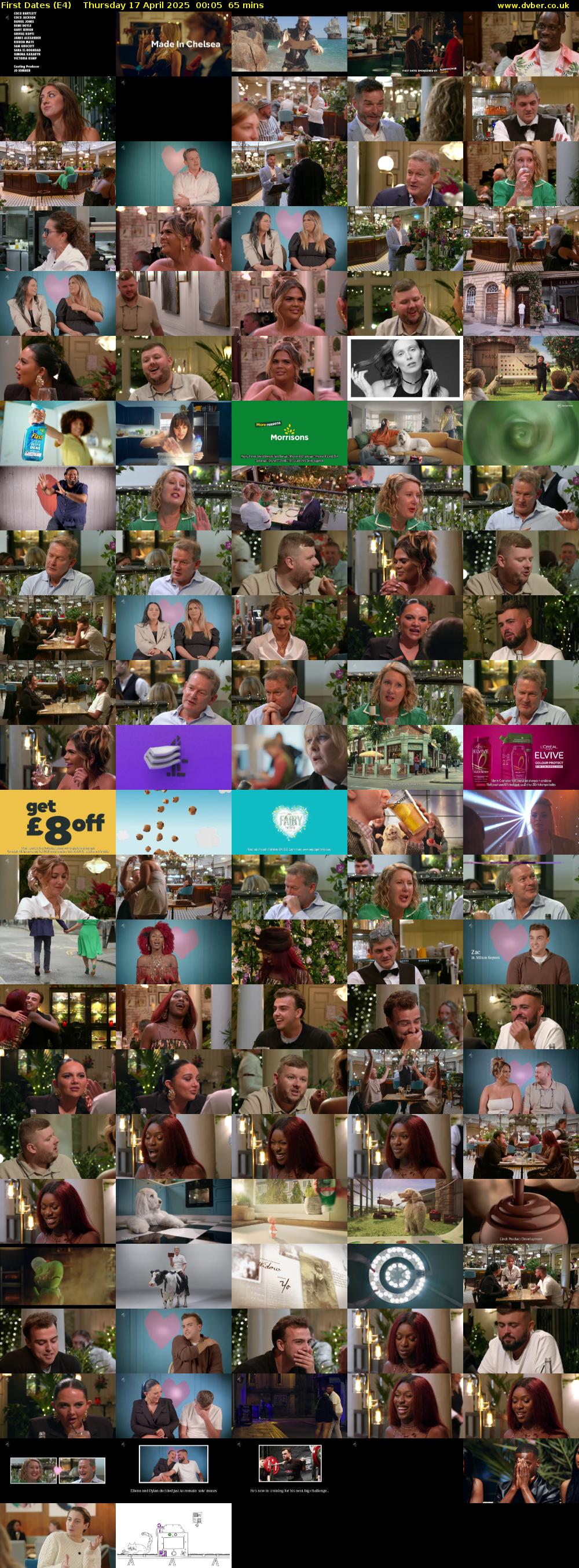 First Dates (E4) Thursday 17 April 2025 00:05 - 01:10