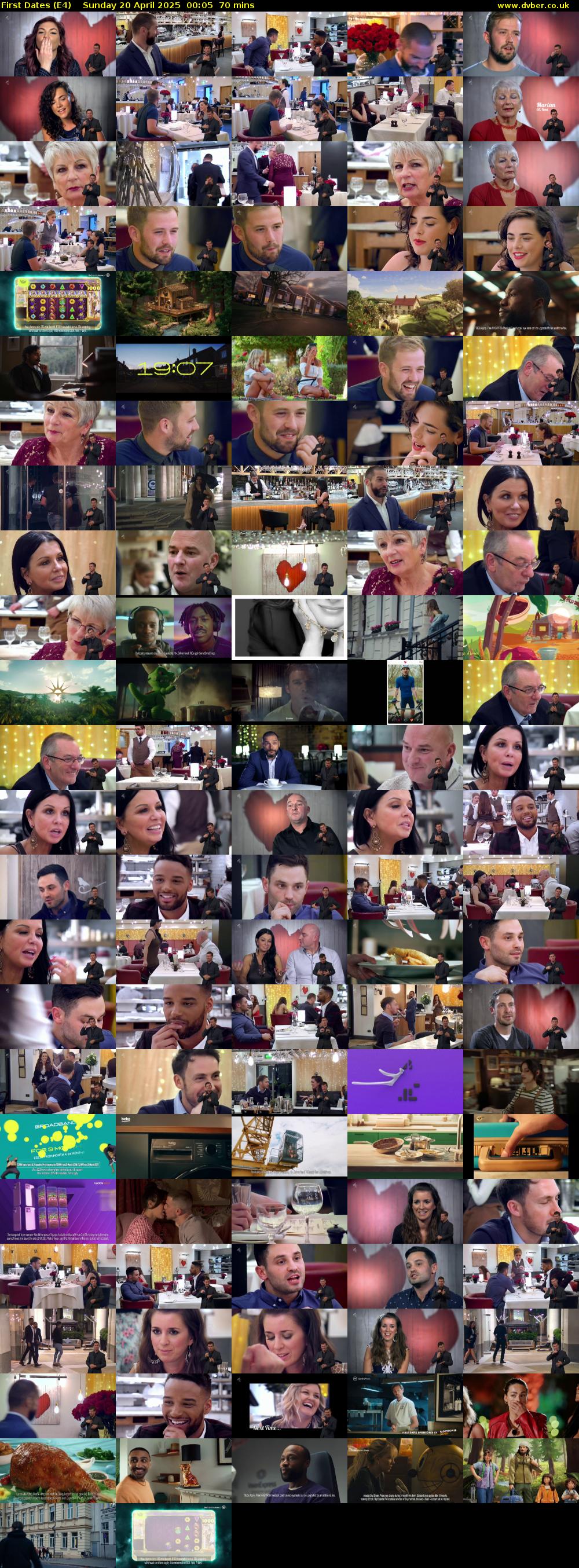 First Dates (E4) Sunday 20 April 2025 00:05 - 01:15