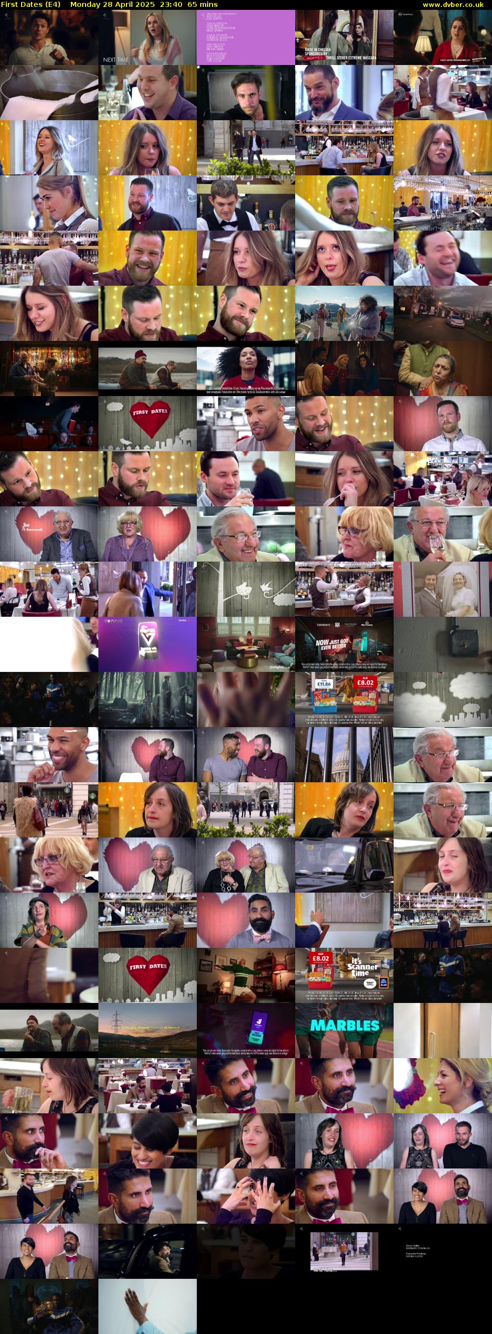 First Dates (E4) Monday 28 April 2025 23:40 - 00:45