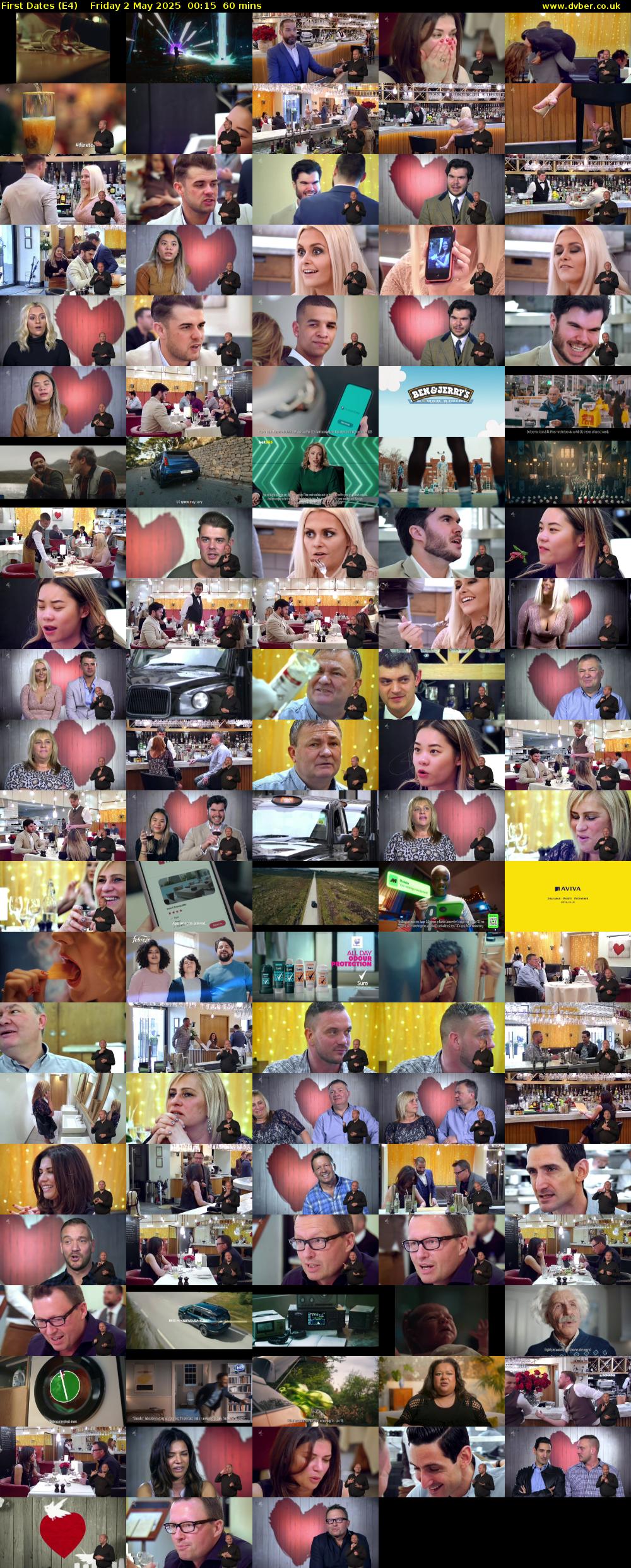 First Dates (E4) Friday 2 May 2025 00:15 - 01:15