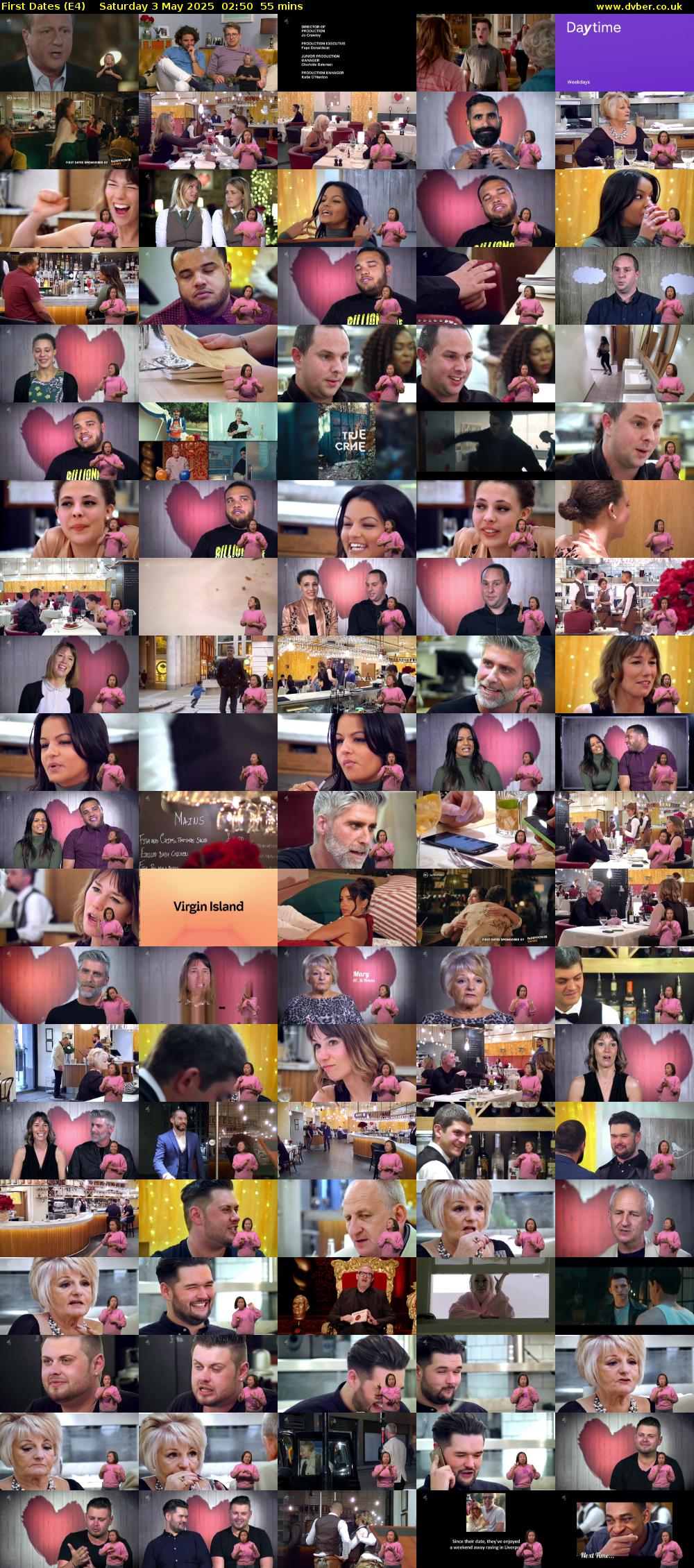 First Dates (E4) Saturday 3 May 2025 02:50 - 03:45