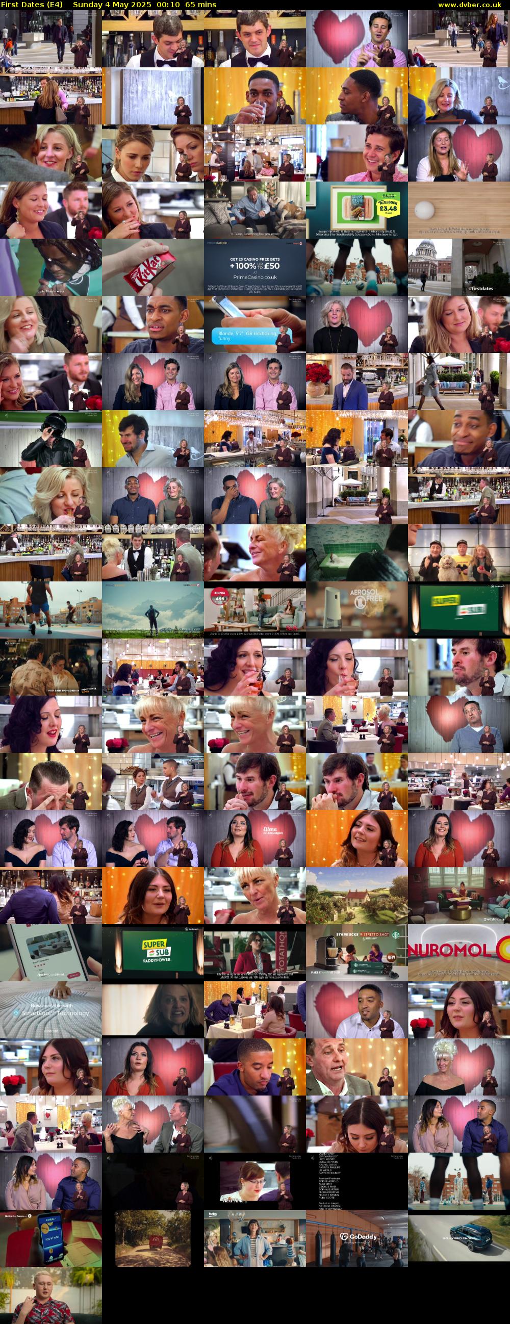 First Dates (E4) Sunday 4 May 2025 00:10 - 01:15