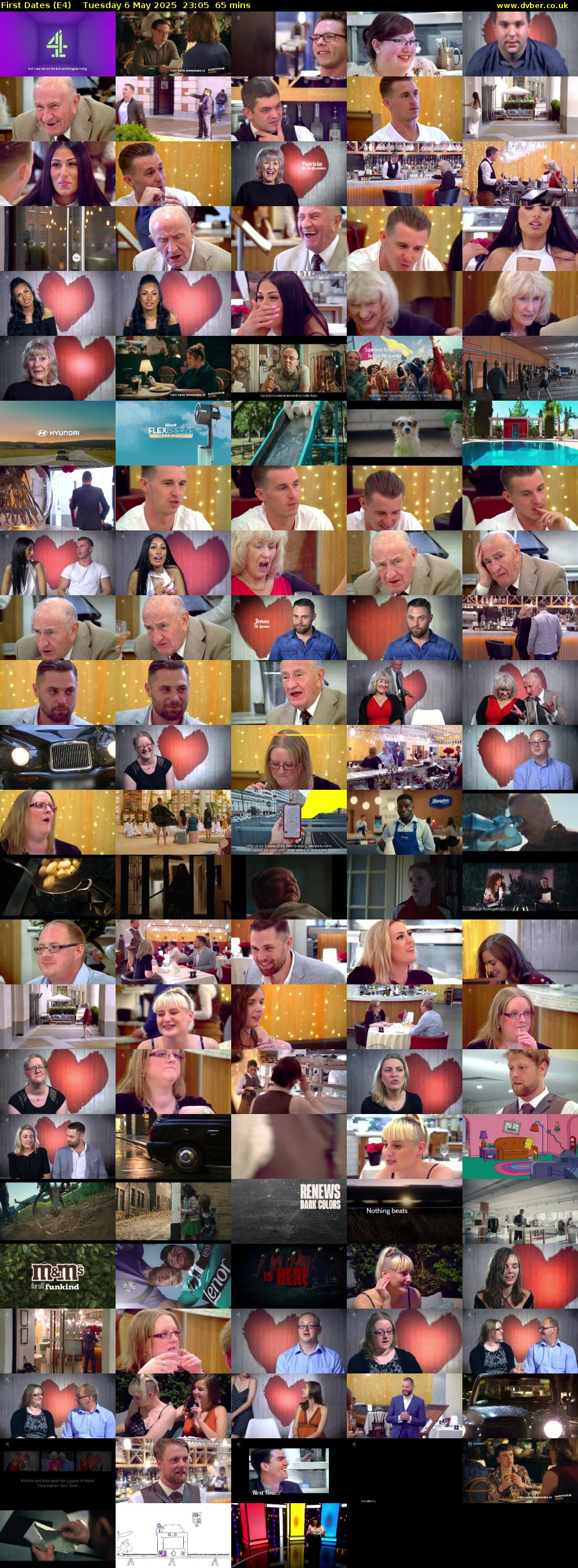 First Dates (E4) Tuesday 6 May 2025 23:05 - 00:10