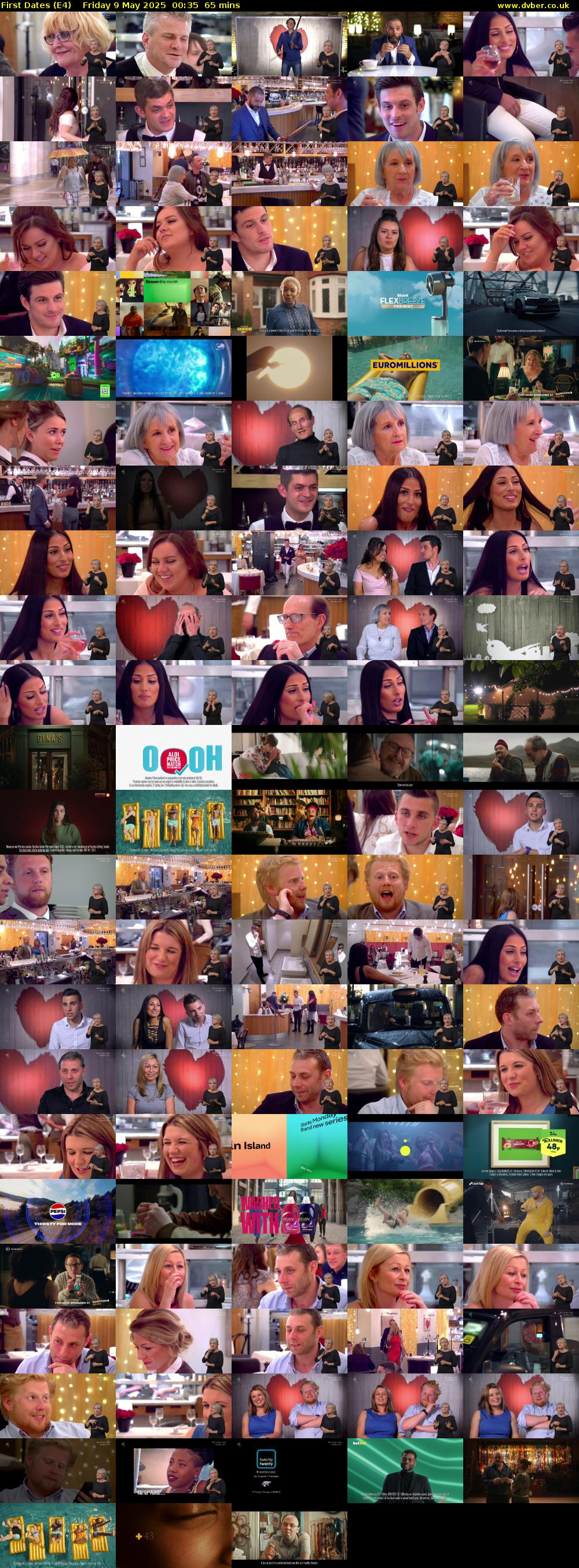 First Dates (E4) Friday 9 May 2025 00:35 - 01:40