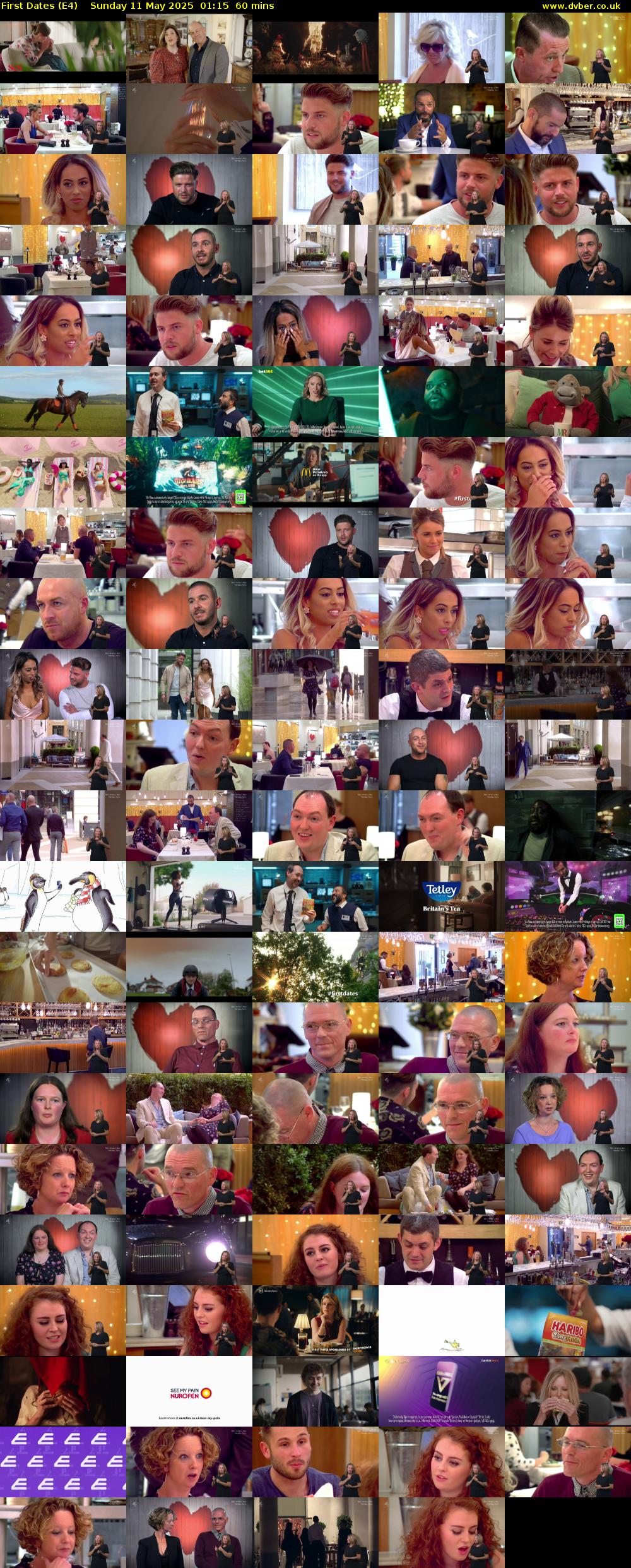 First Dates (E4) Sunday 11 May 2025 01:15 - 02:15