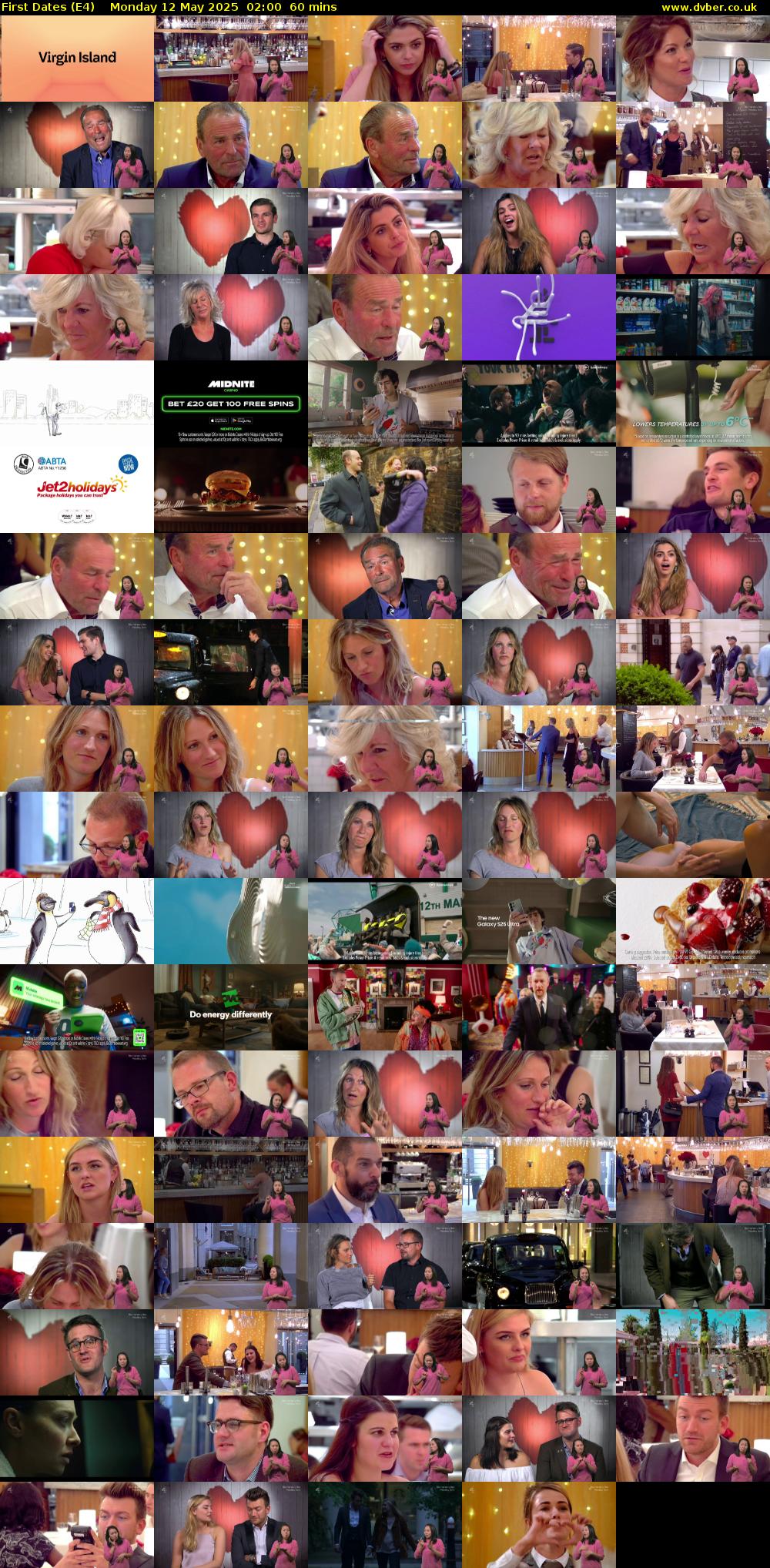 First Dates (E4) Monday 12 May 2025 02:00 - 03:00