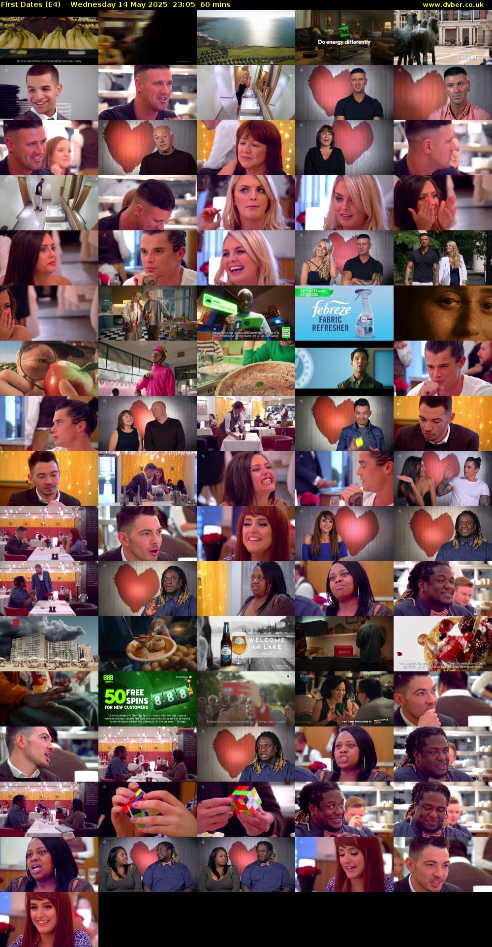 First Dates (E4) Wednesday 14 May 2025 23:05 - 00:05