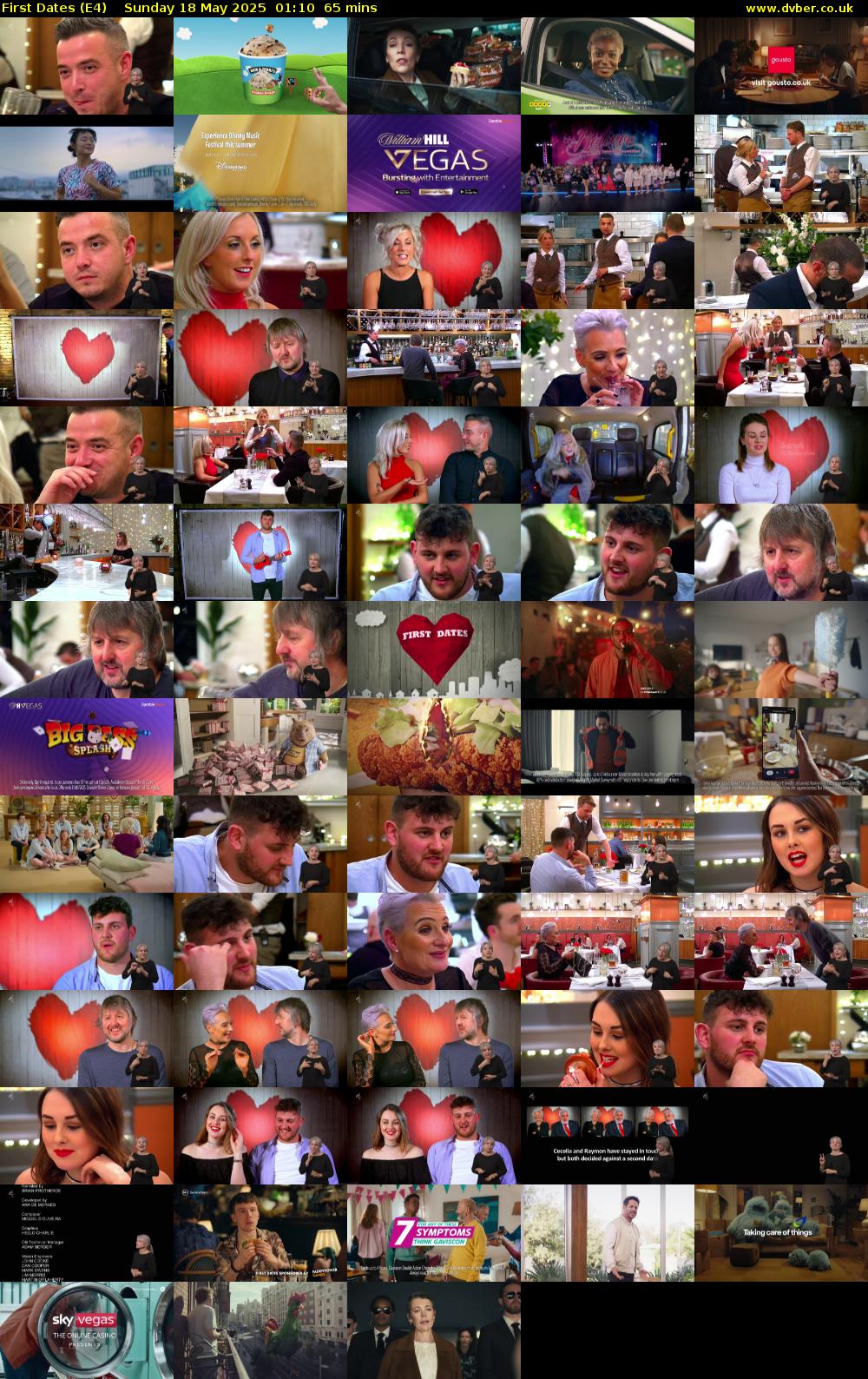 First Dates (E4) Sunday 18 May 2025 01:10 - 02:15