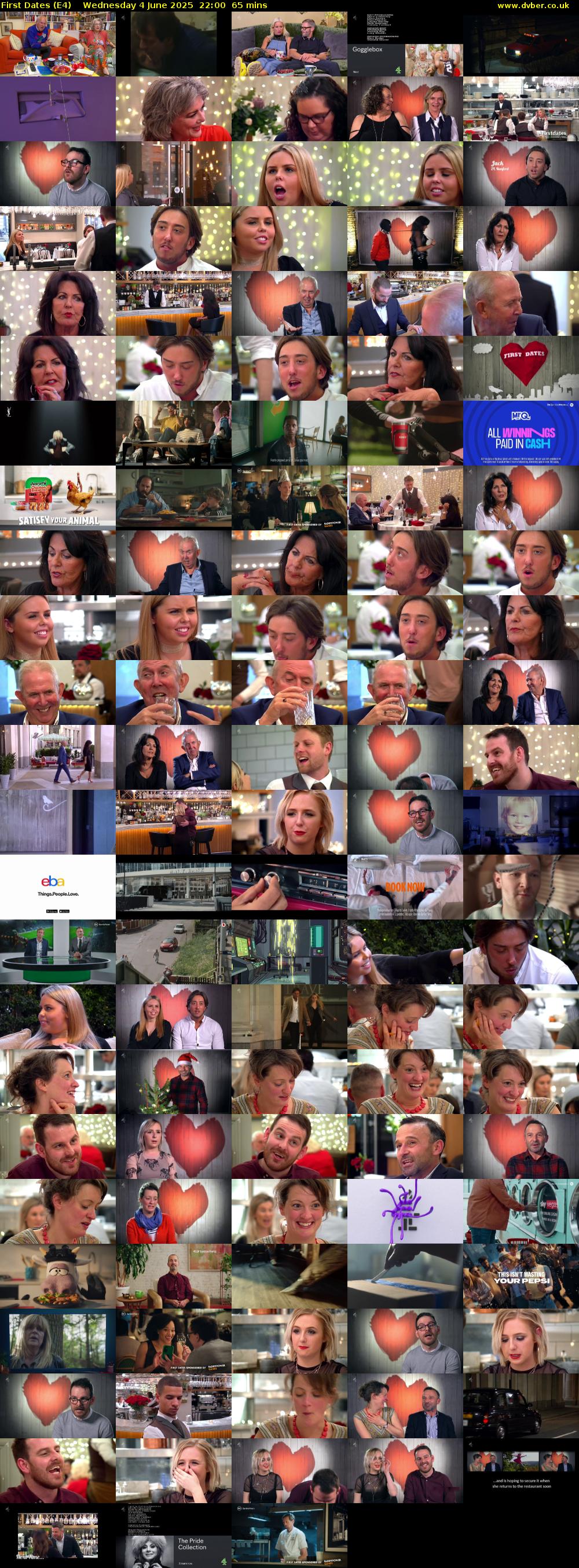 First Dates (E4) Wednesday 4 June 2025 22:00 - 23:05