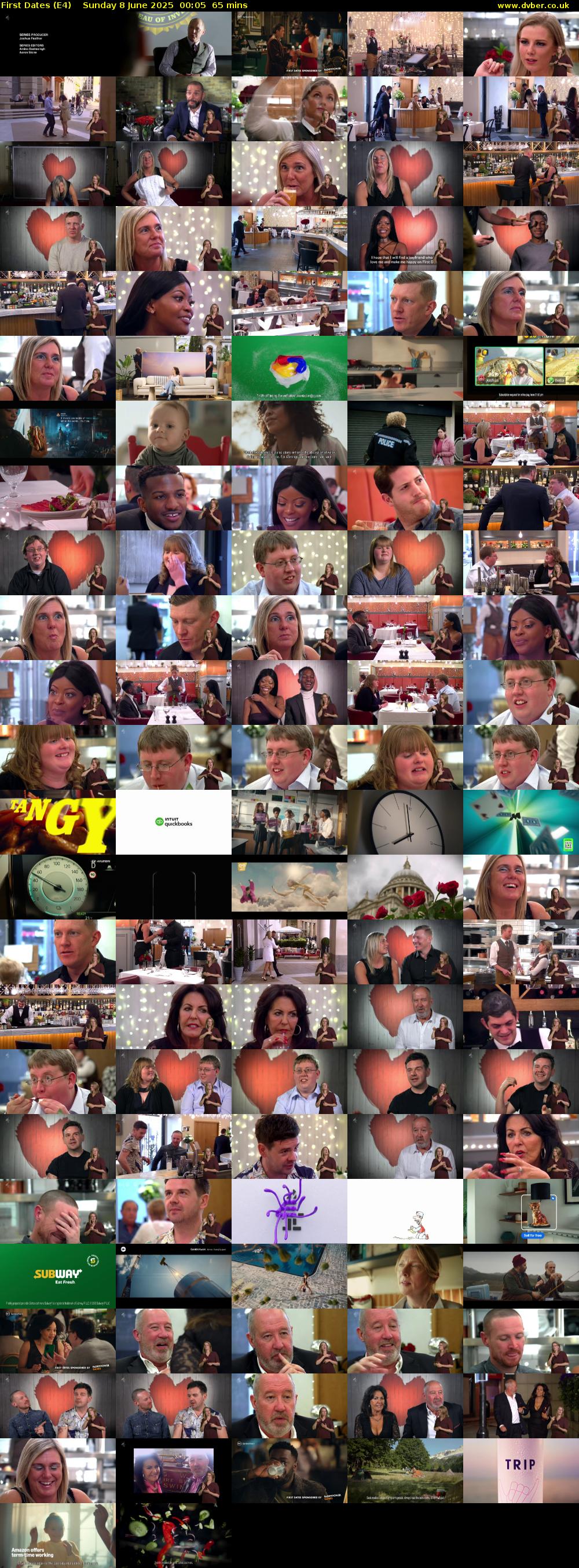 First Dates (E4) Sunday 8 June 2025 00:05 - 01:10