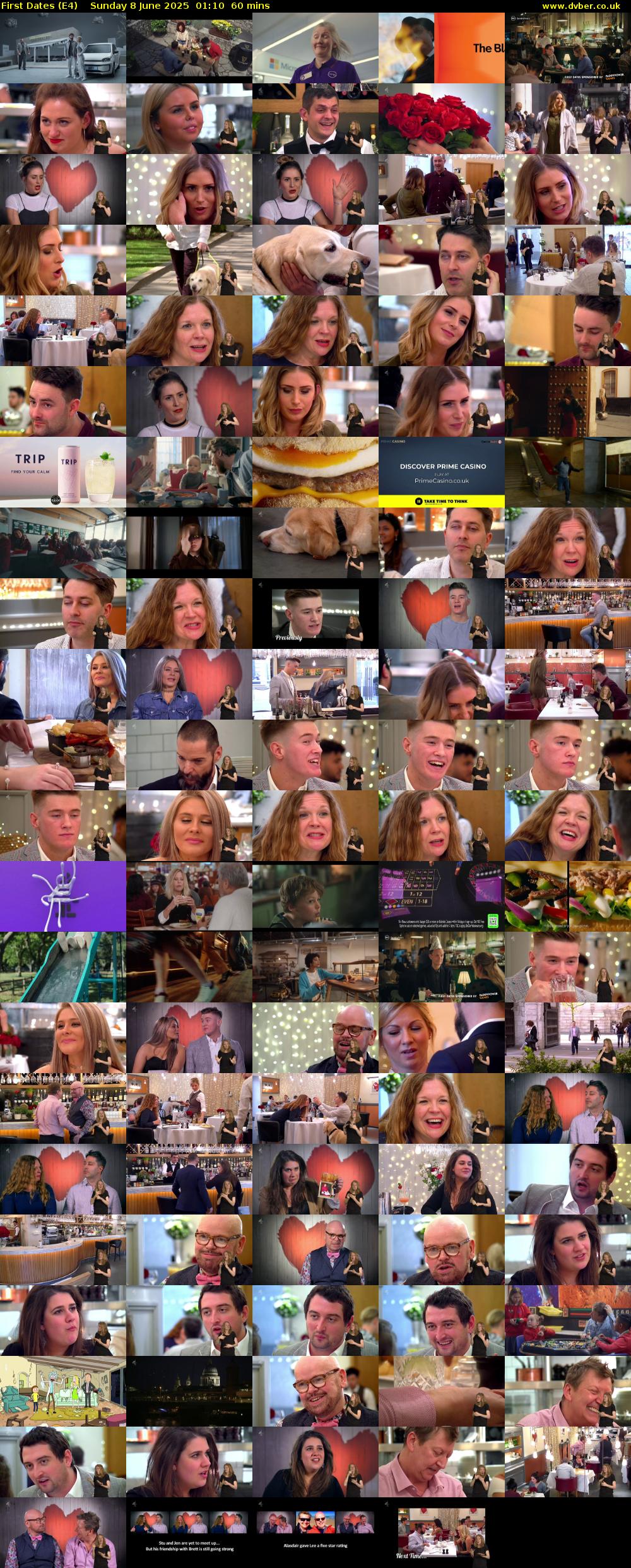First Dates (E4) Sunday 8 June 2025 01:10 - 02:10