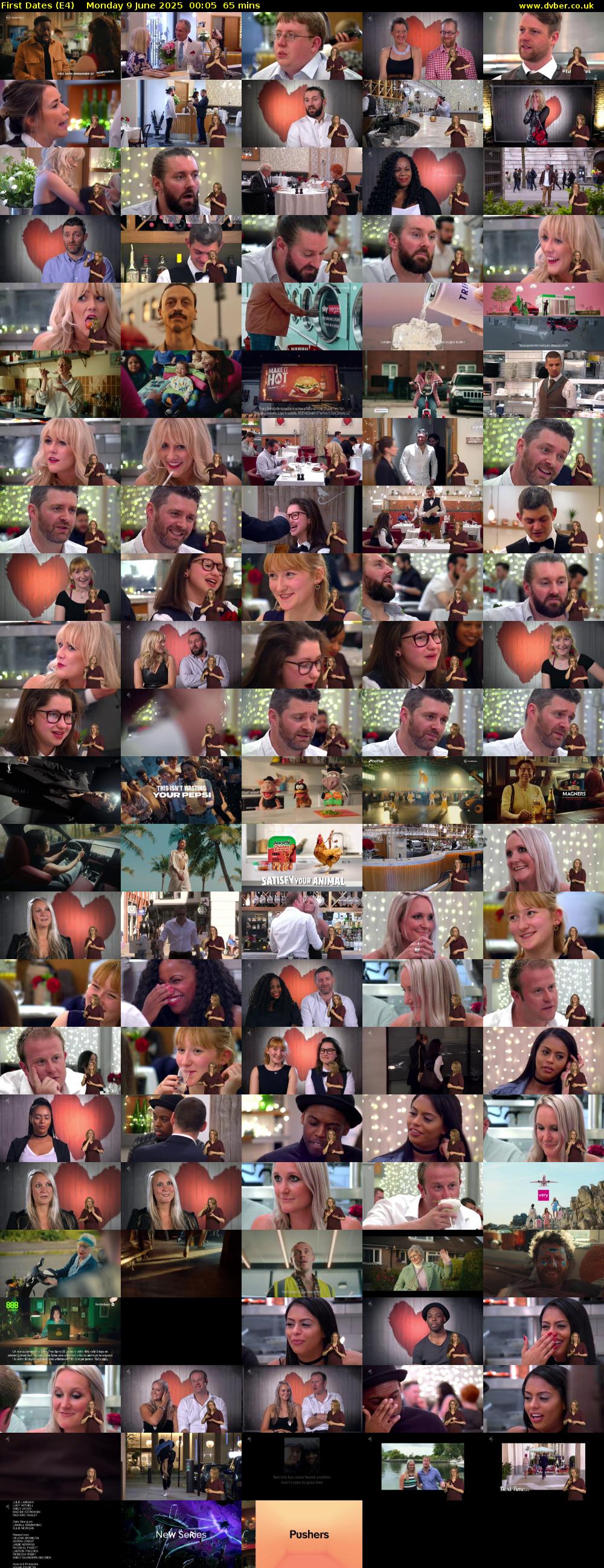 First Dates (E4) Monday 9 June 2025 00:05 - 01:10