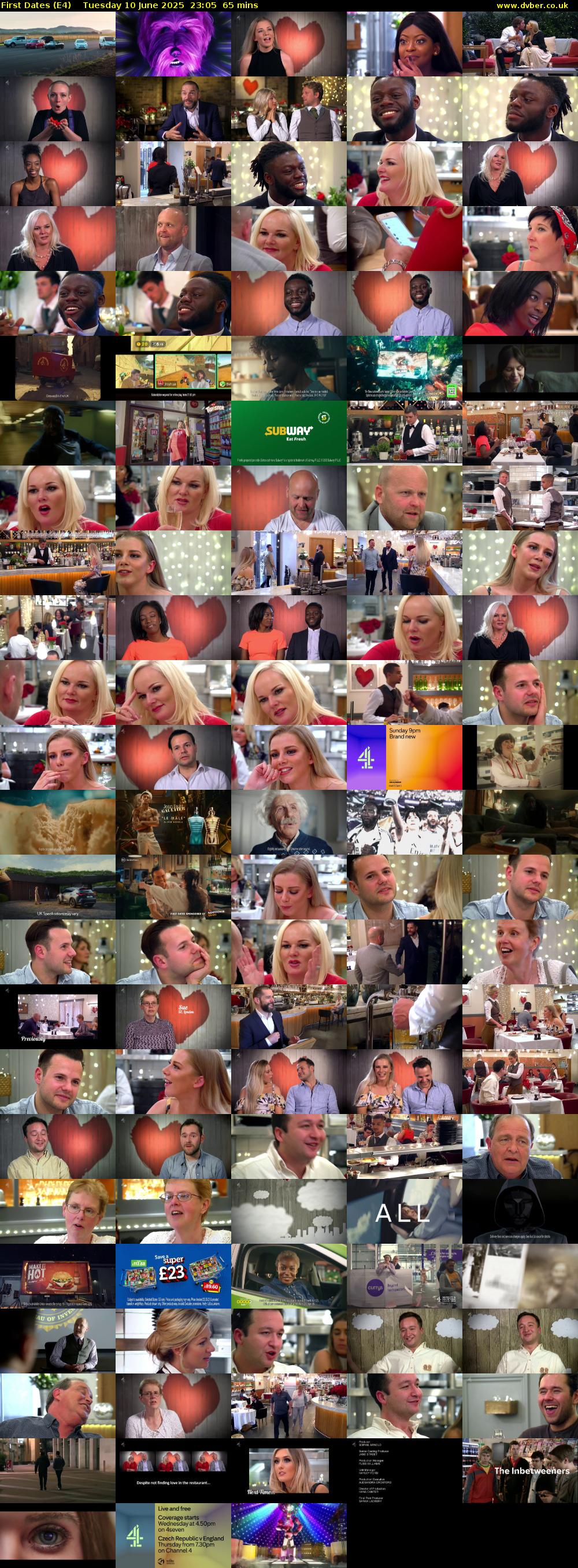 First Dates (E4) Tuesday 10 June 2025 23:05 - 00:10