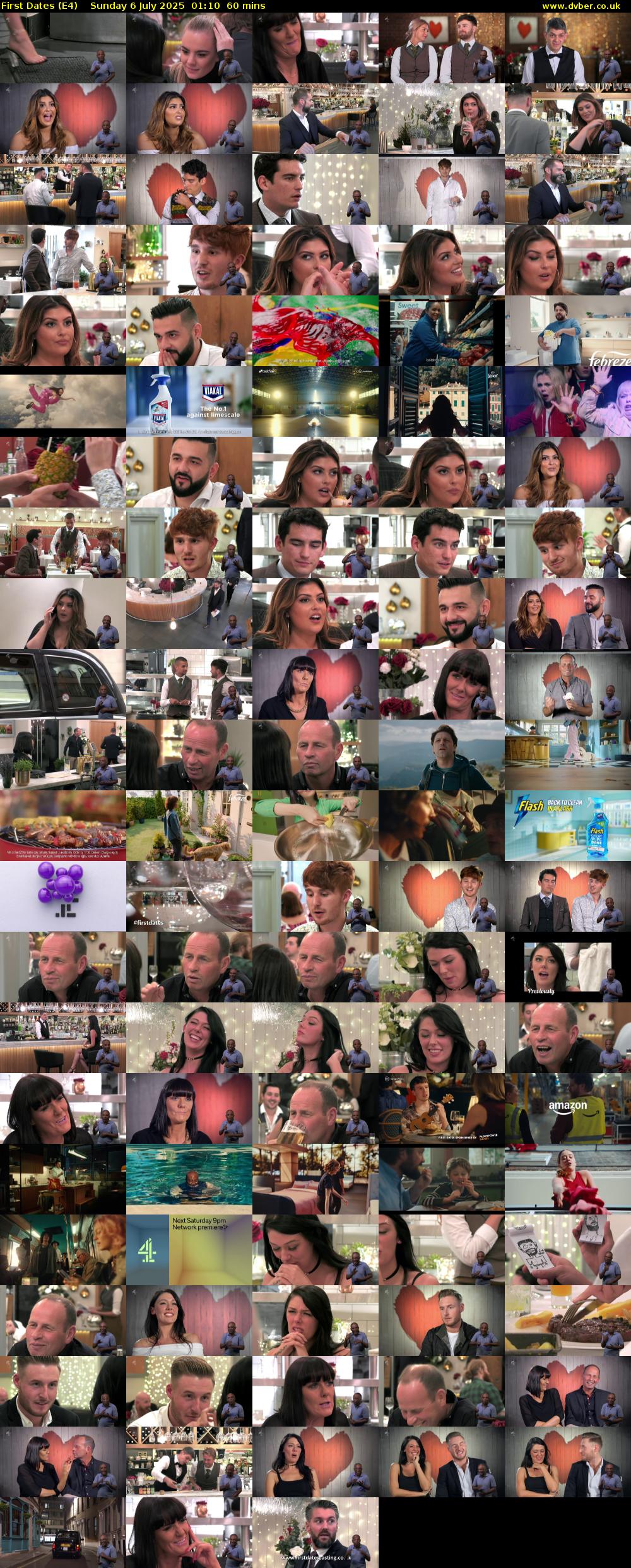 First Dates (E4) Sunday 6 July 2025 01:10 - 02:10