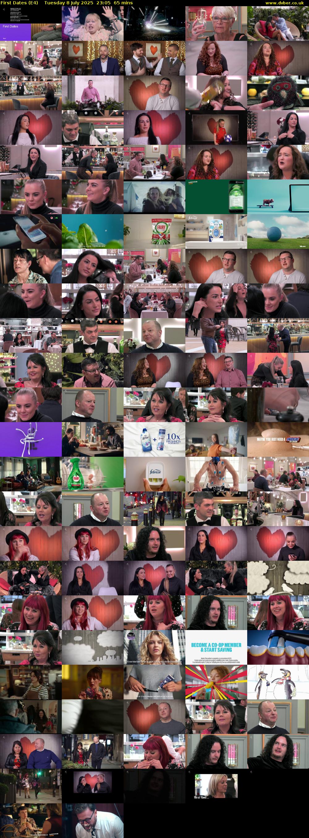 First Dates (E4) Tuesday 8 July 2025 23:05 - 00:10