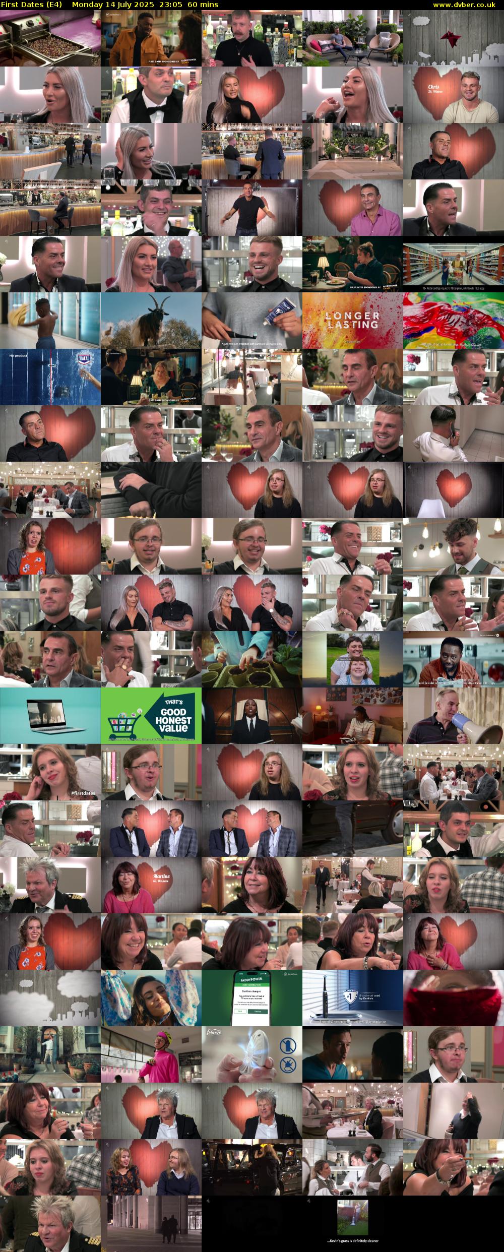 First Dates (E4) Monday 14 July 2025 23:05 - 00:05