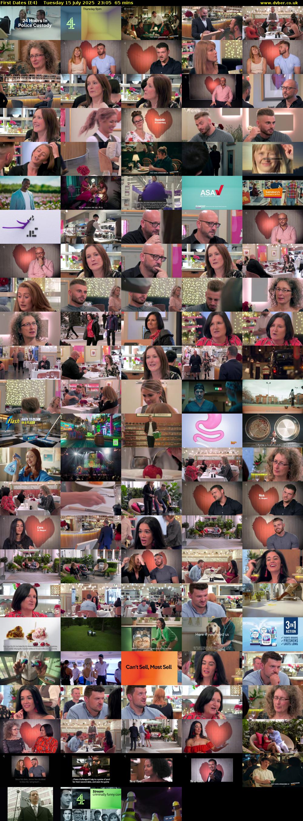First Dates (E4) Tuesday 15 July 2025 23:05 - 00:10