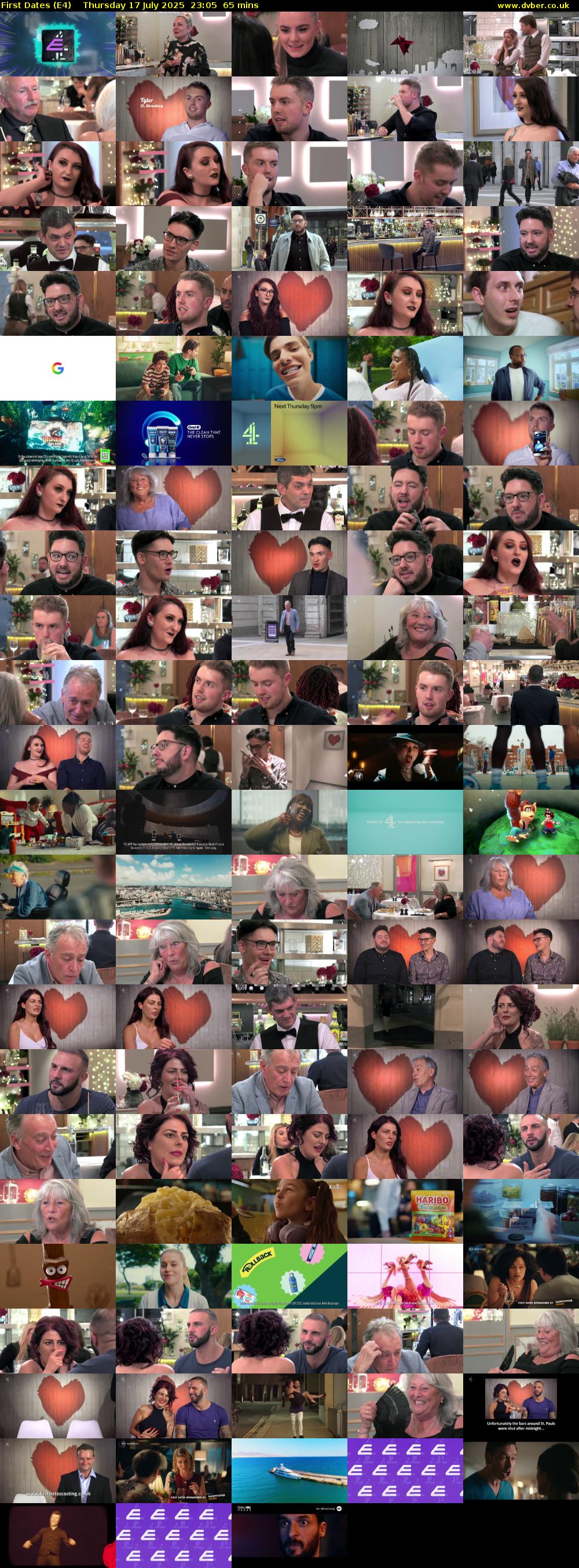 First Dates (E4) Thursday 17 July 2025 23:05 - 00:10