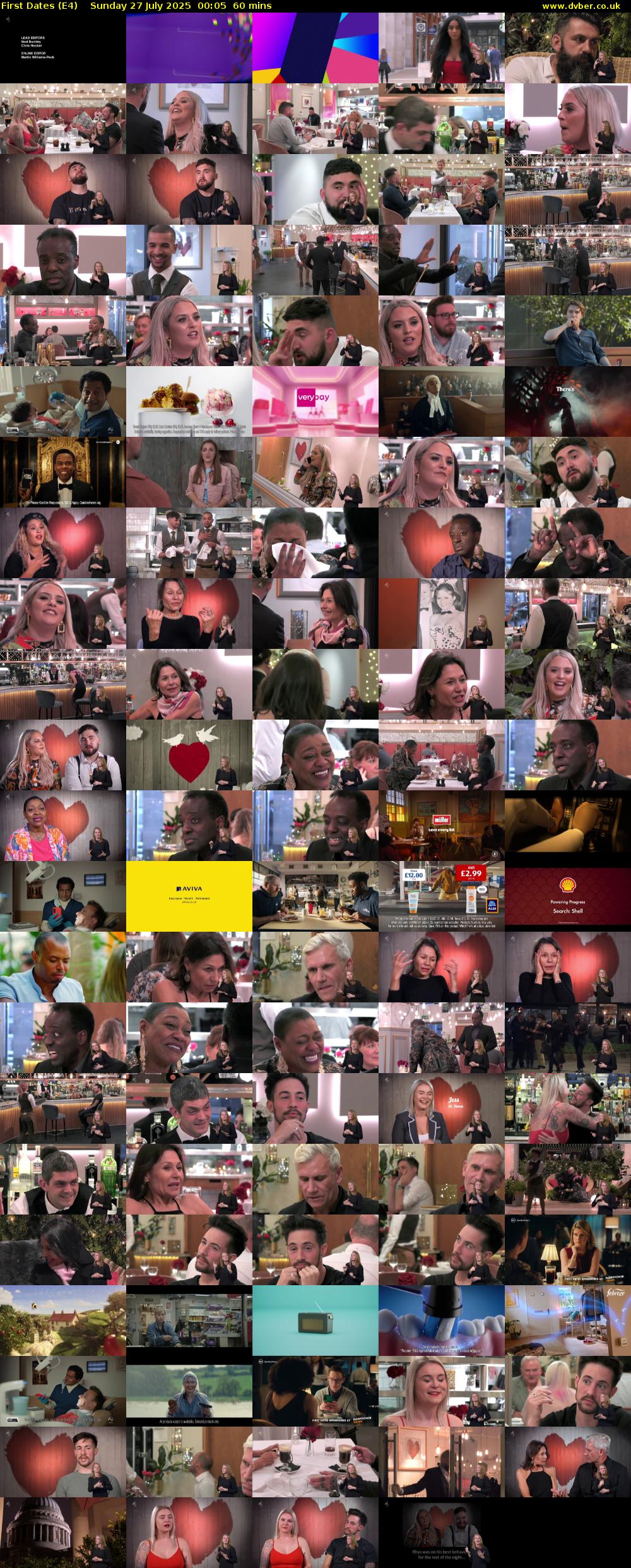 First Dates (E4) Sunday 27 July 2025 00:05 - 01:05