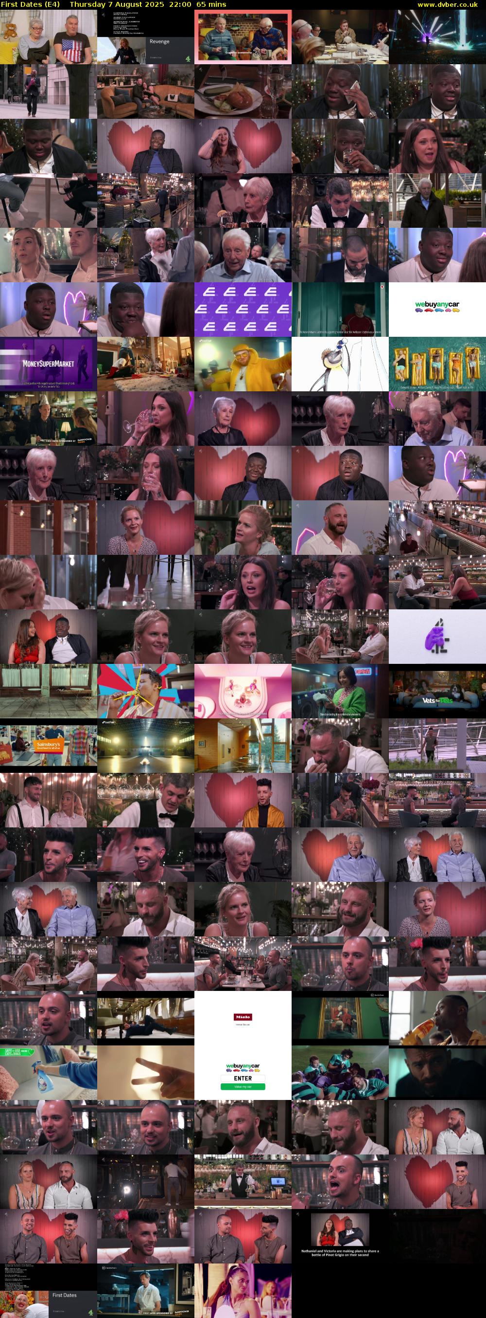 First Dates (E4) Thursday 7 August 2025 22:00 - 23:05