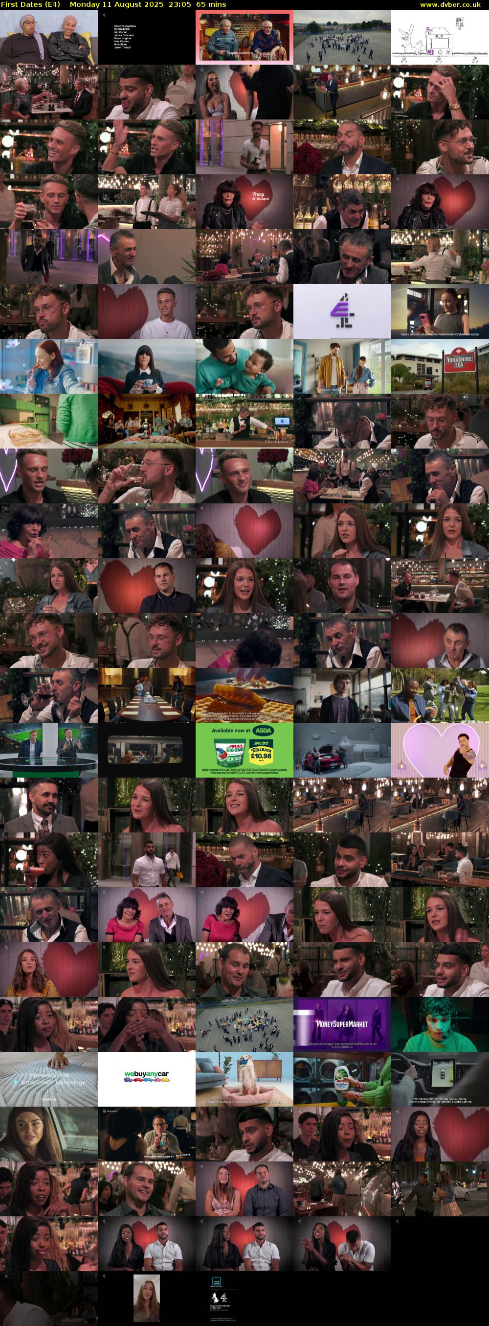 First Dates (E4) Monday 11 August 2025 23:05 - 00:10