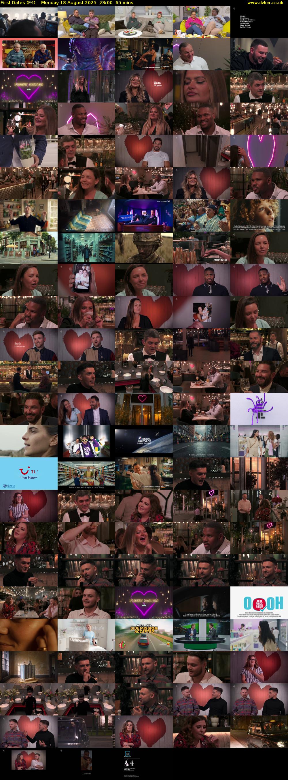 First Dates (E4) Monday 18 August 2025 23:00 - 00:05