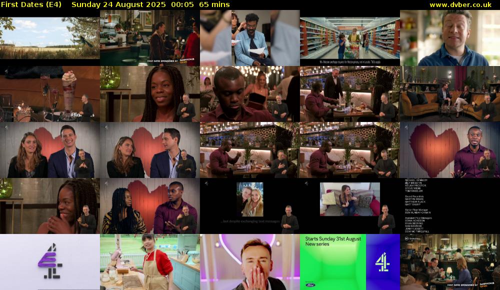 First Dates (E4) Sunday 24 August 2025 00:05 - 01:10