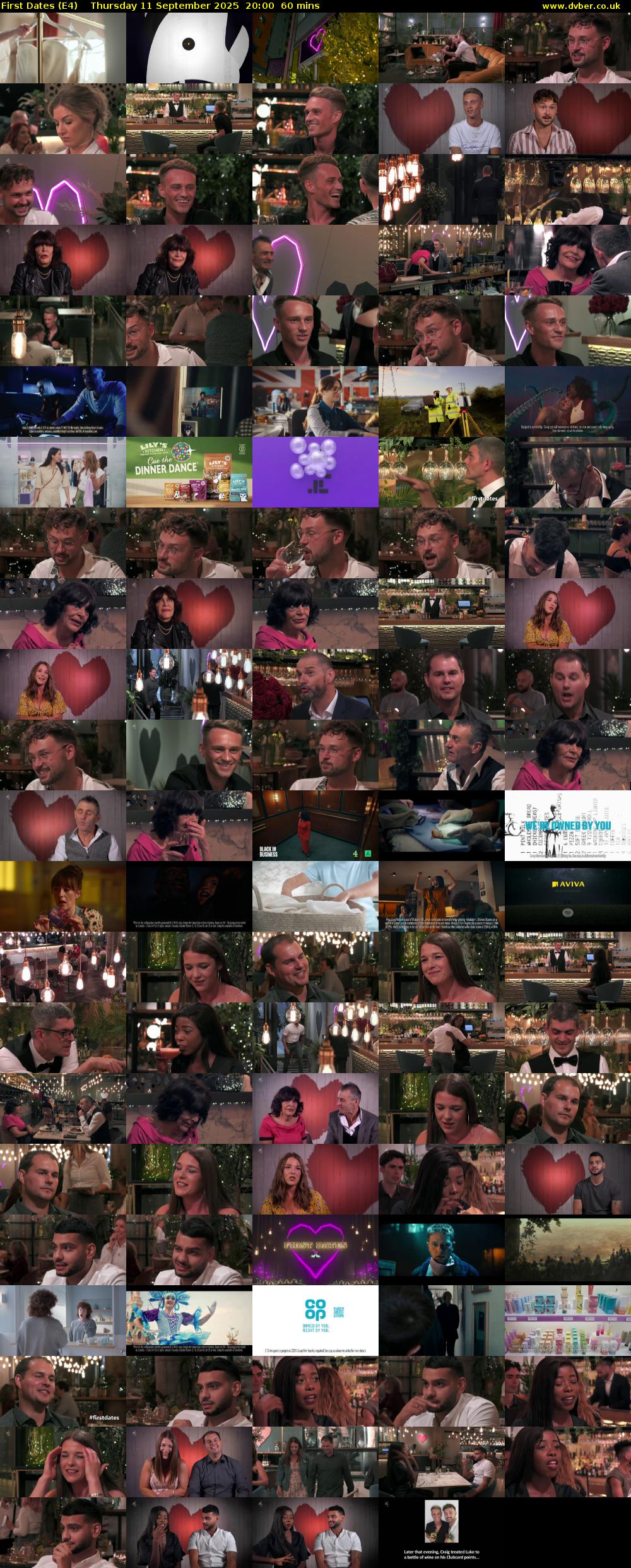 First Dates (E4) Thursday 11 September 2025 20:00 - 21:00