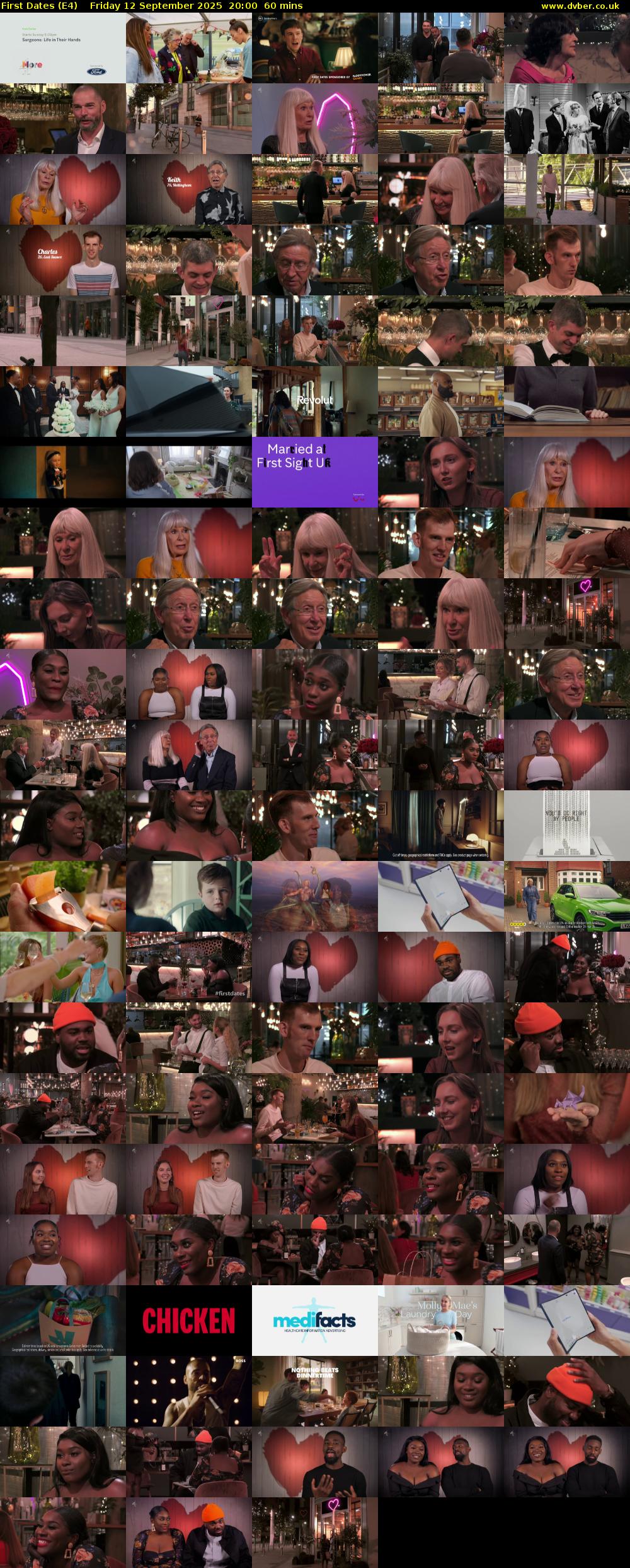 First Dates (E4) Friday 12 September 2025 20:00 - 21:00