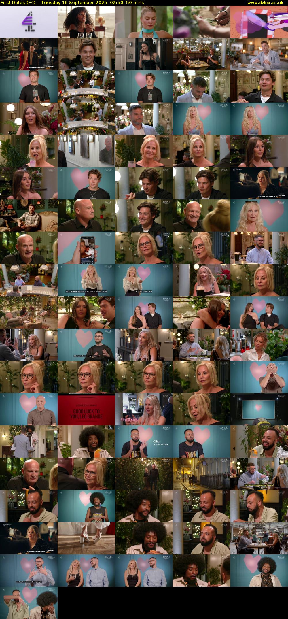 First Dates (E4) Tuesday 16 September 2025 02:50 - 03:40