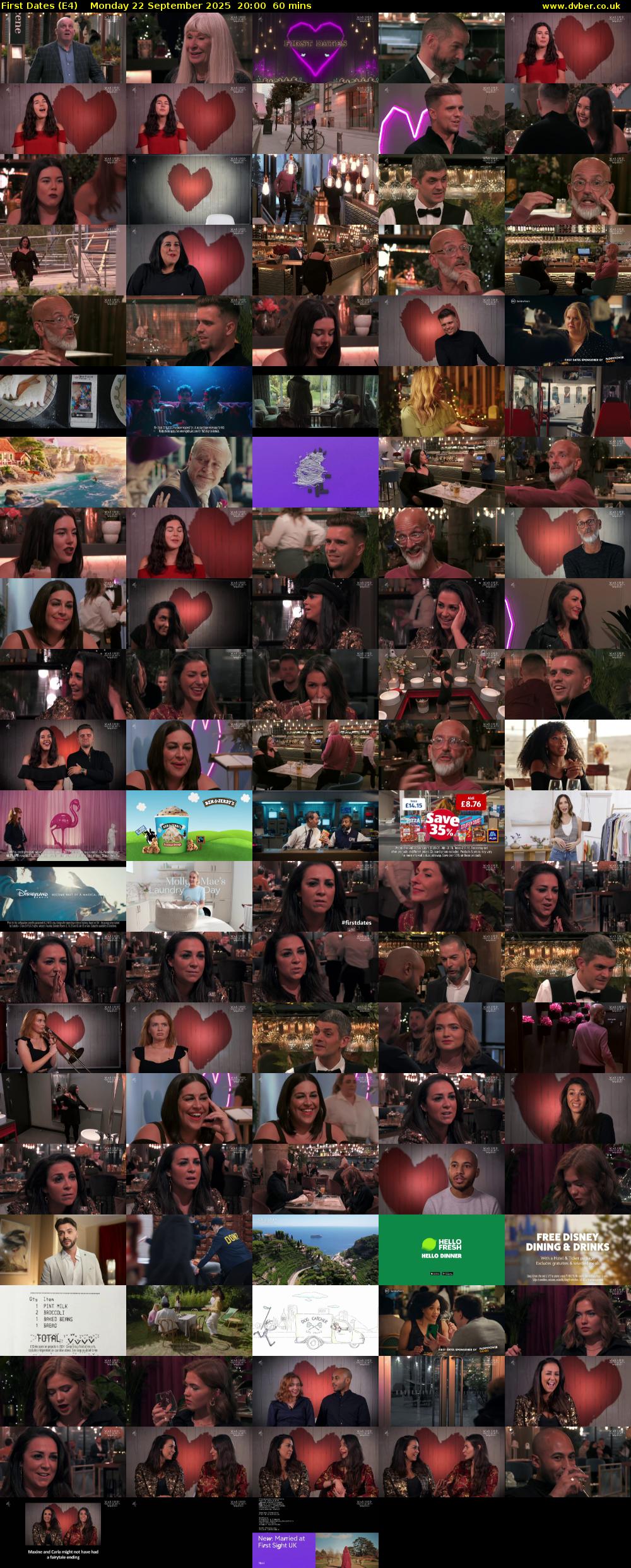 First Dates (E4) Monday 22 September 2025 20:00 - 21:00