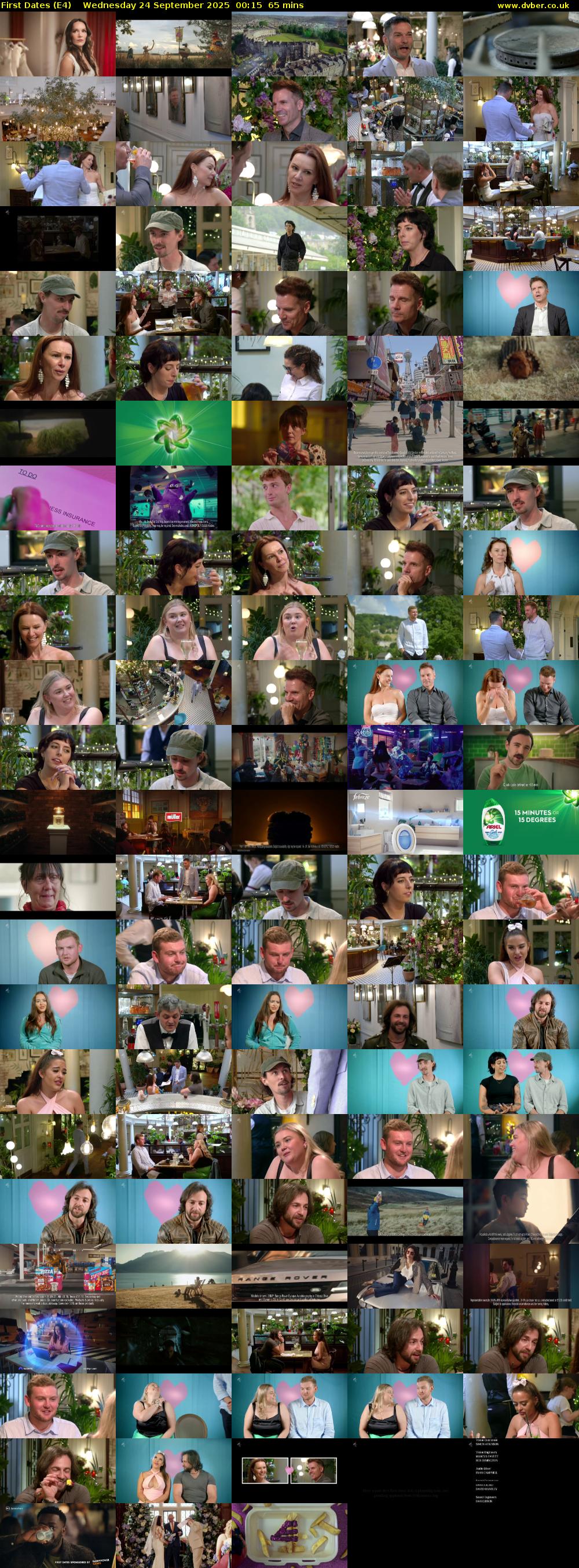 First Dates (E4) Wednesday 24 September 2025 00:15 - 01:20