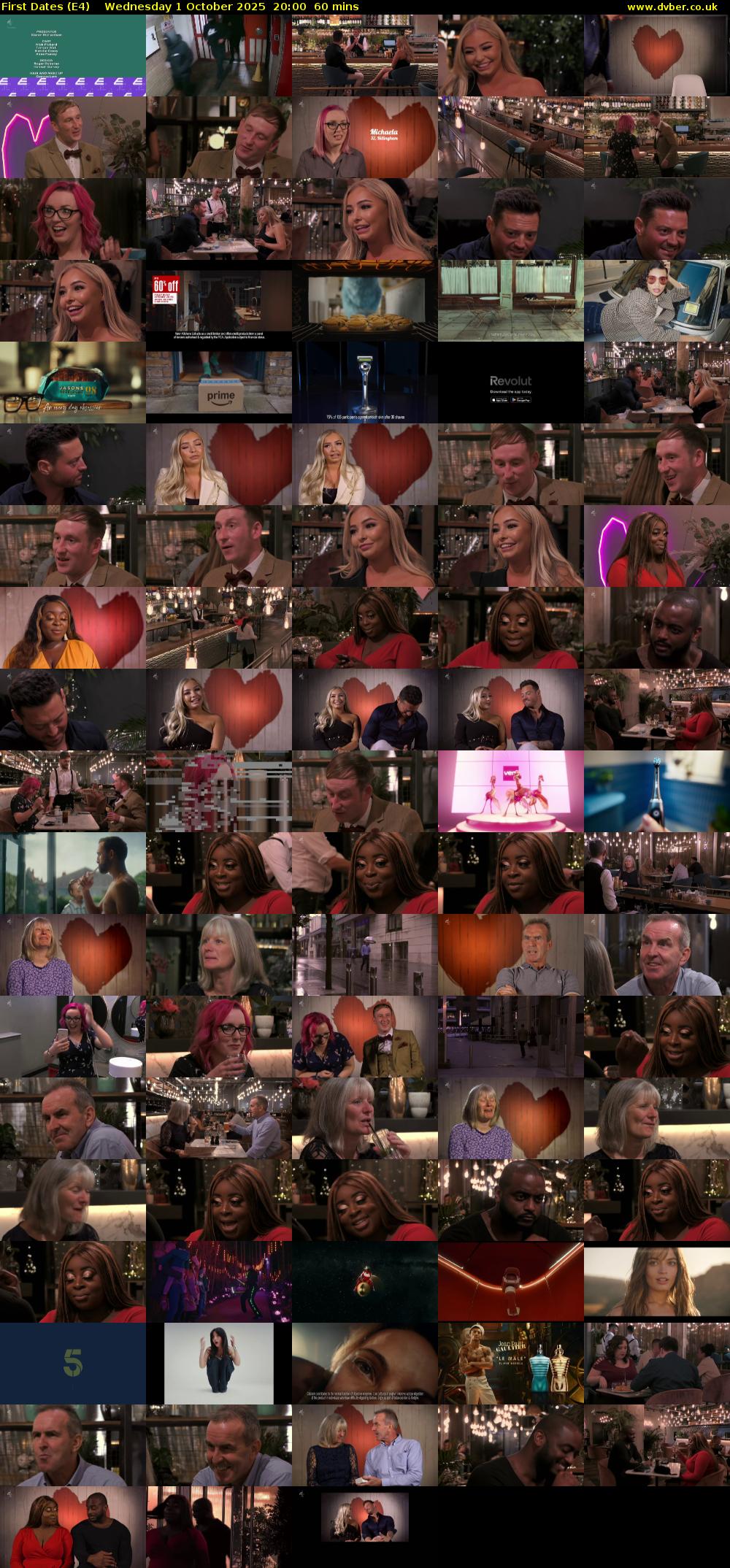 First Dates (E4) Wednesday 1 October 2025 20:00 - 21:00