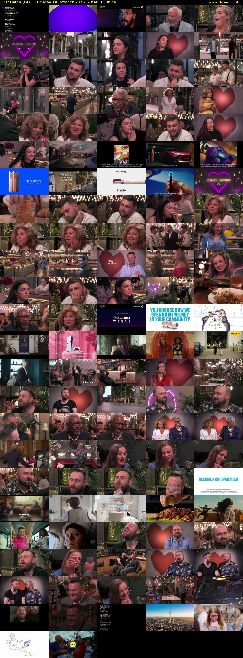 First Dates (E4) Tuesday 14 October 2025 23:40 - 00:45