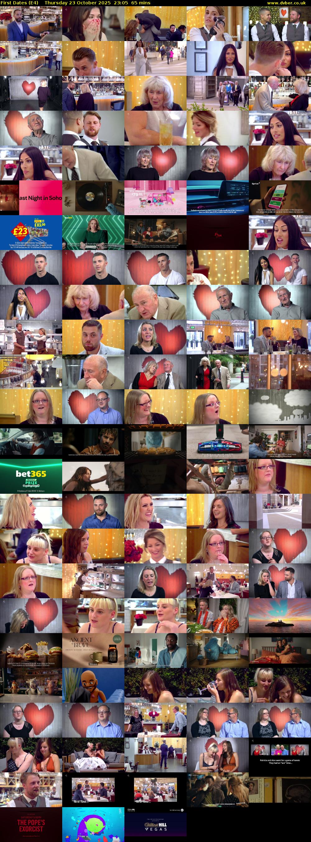 First Dates (E4) Thursday 23 October 2025 23:05 - 00:10