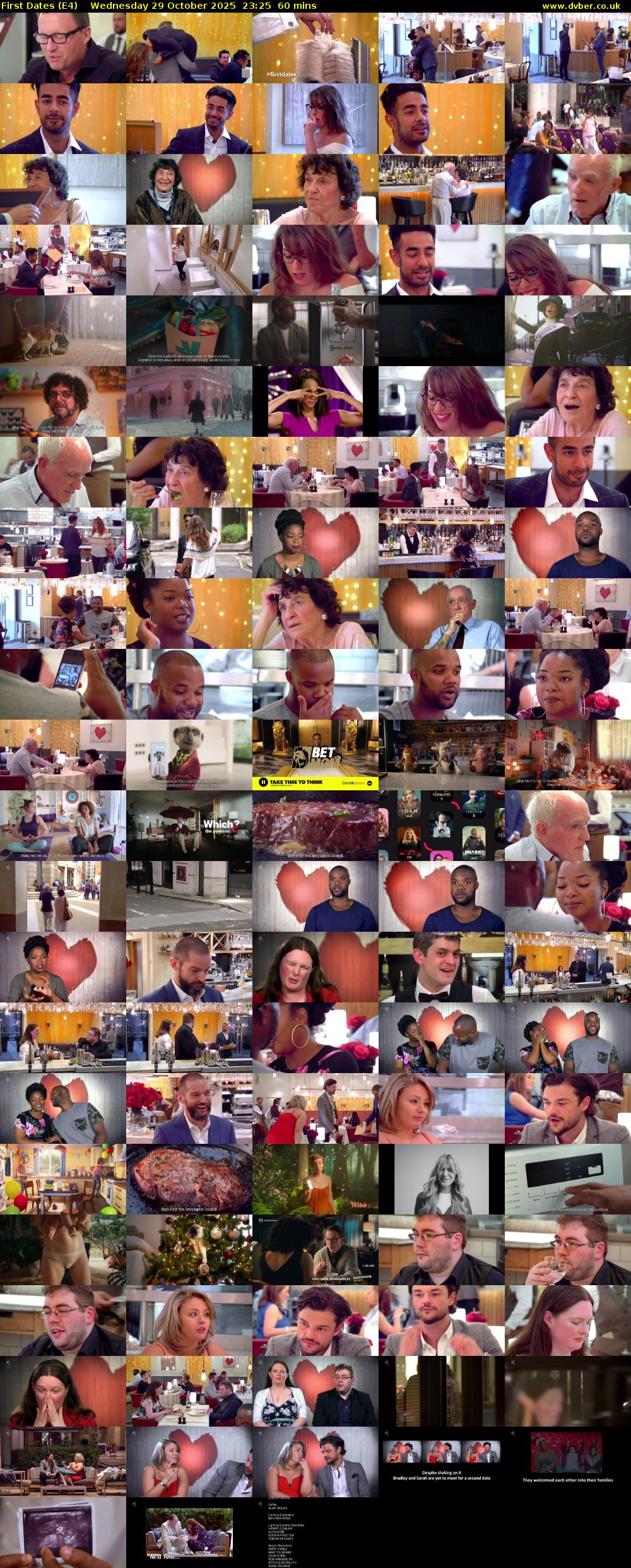 First Dates (E4) Wednesday 29 October 2025 23:25 - 00:25