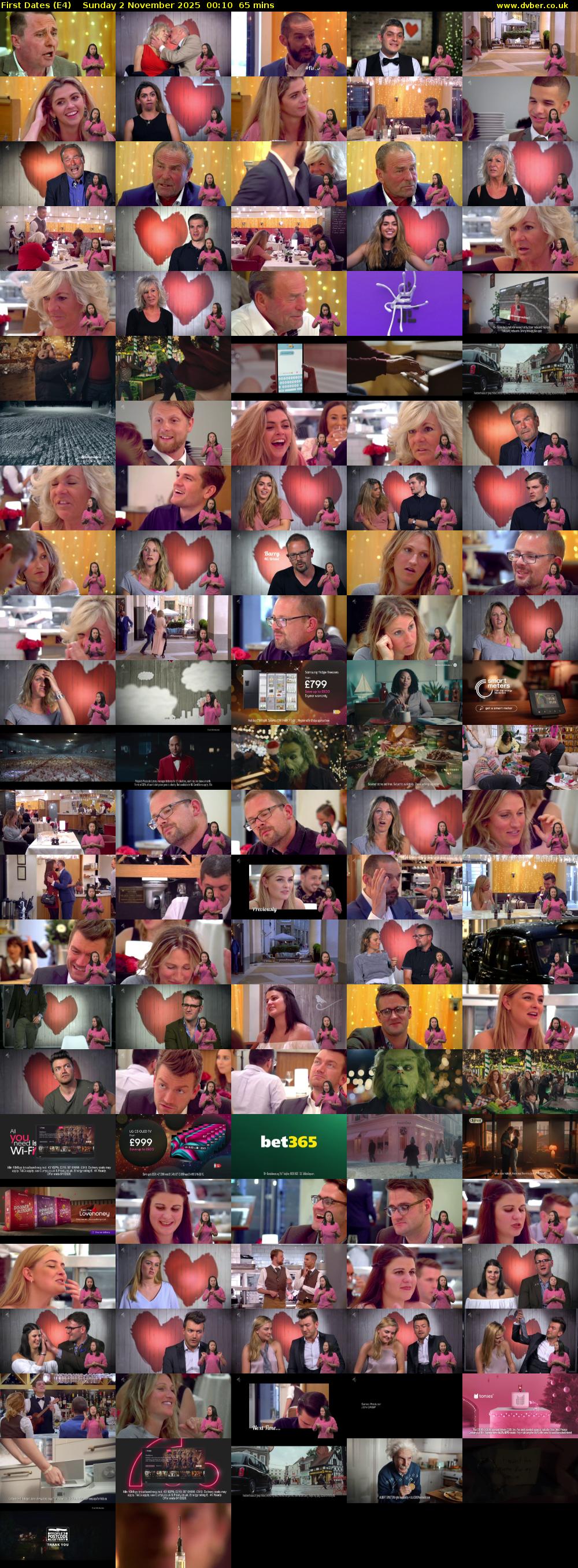 First Dates (E4) Sunday 2 November 2025 00:10 - 01:15