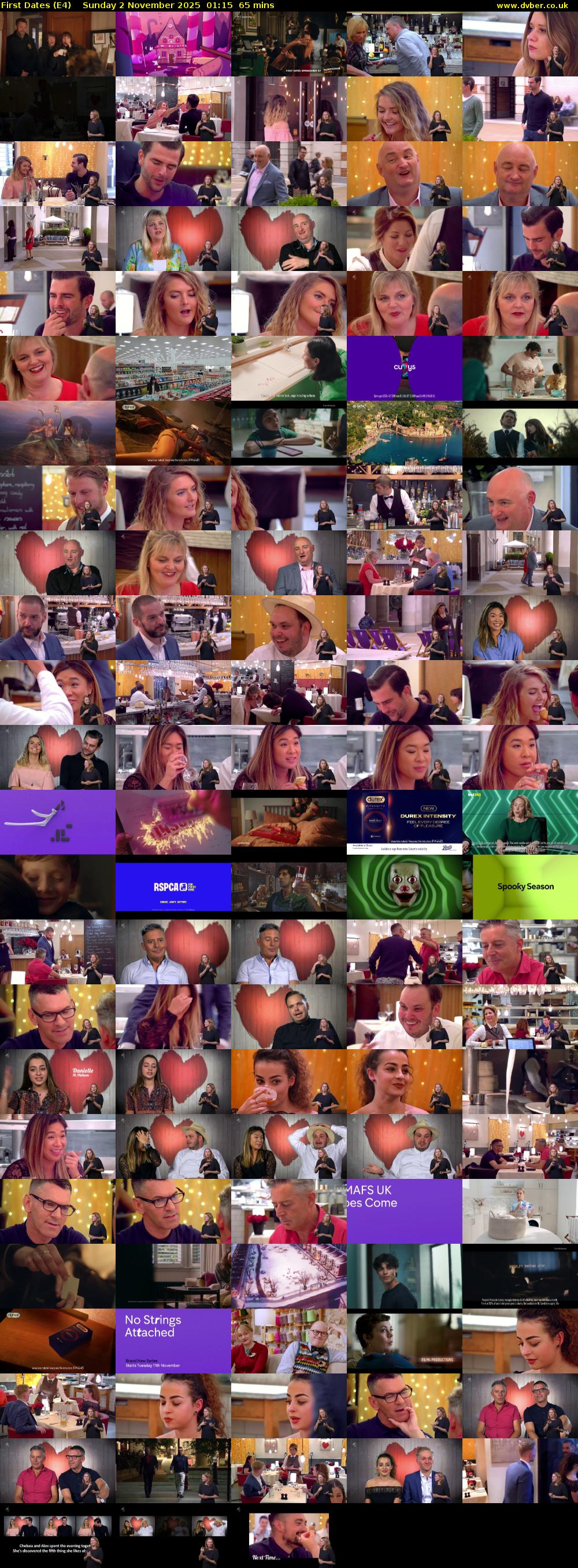 First Dates (E4) Sunday 2 November 2025 01:15 - 02:20