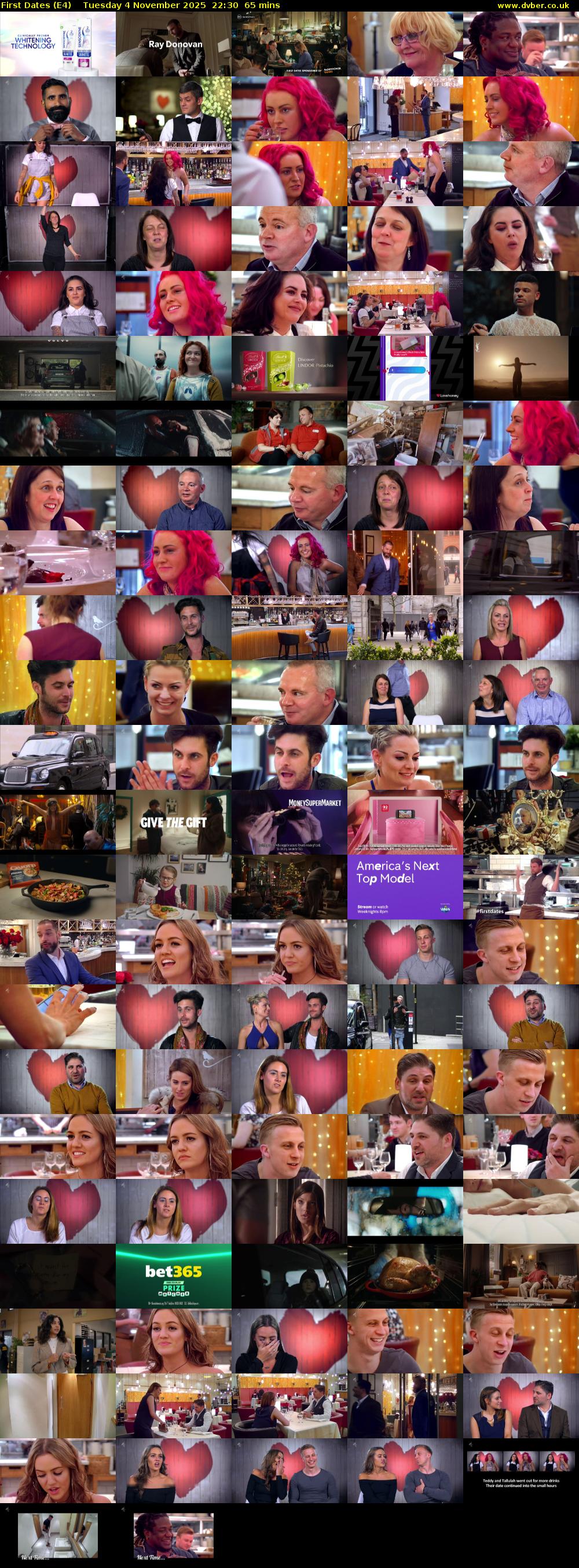 First Dates (E4) Tuesday 4 November 2025 22:30 - 23:35