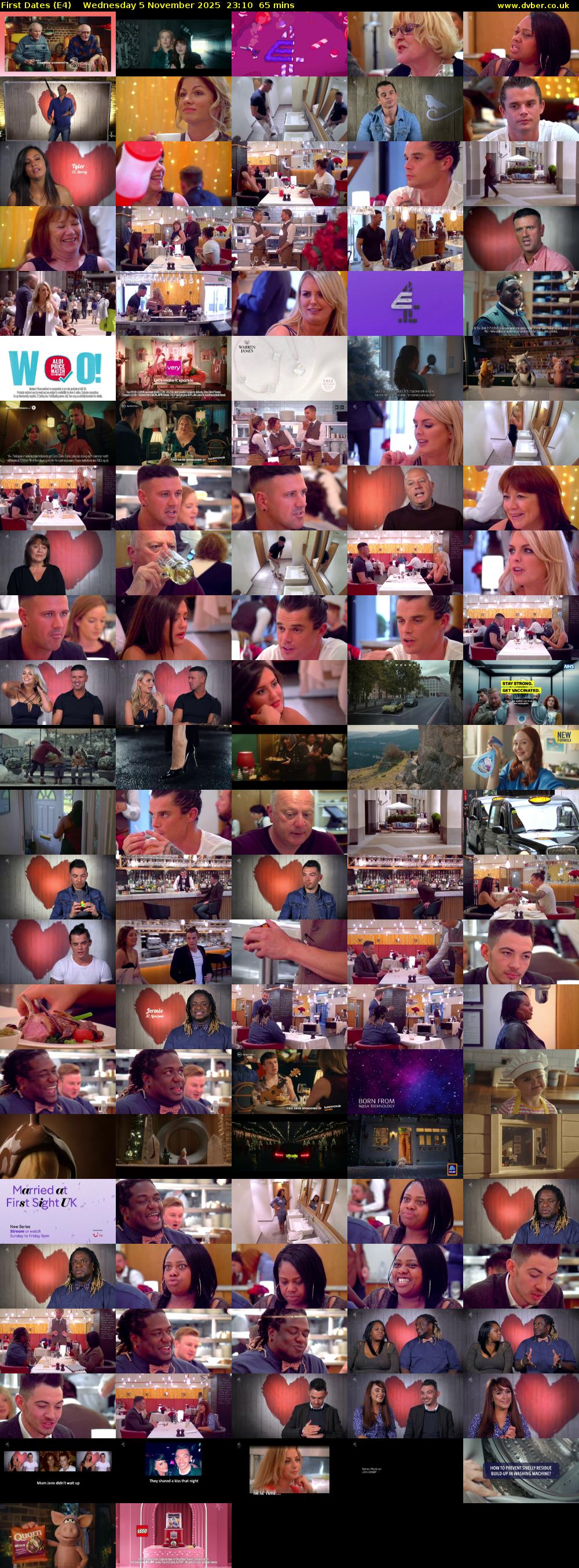 First Dates (E4) Wednesday 5 November 2025 23:10 - 00:15