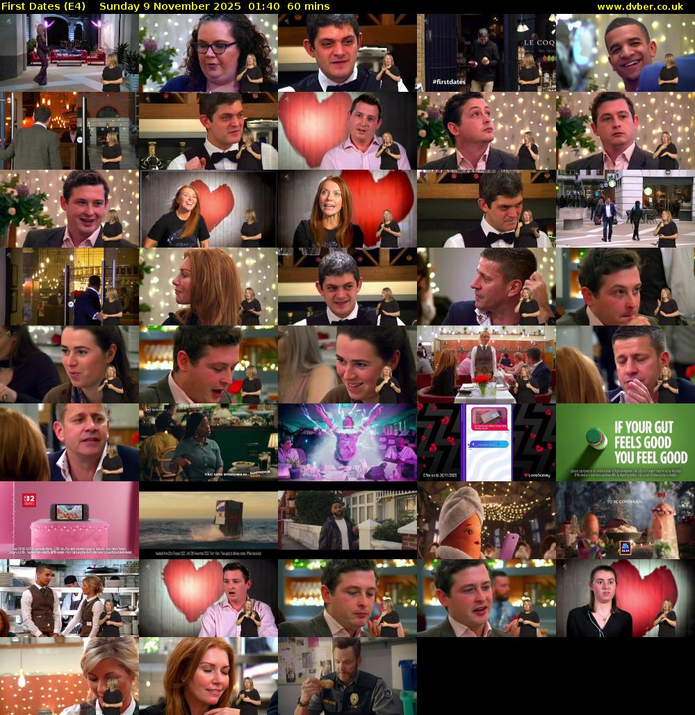 First Dates (E4) Sunday 9 November 2025 01:40 - 02:40