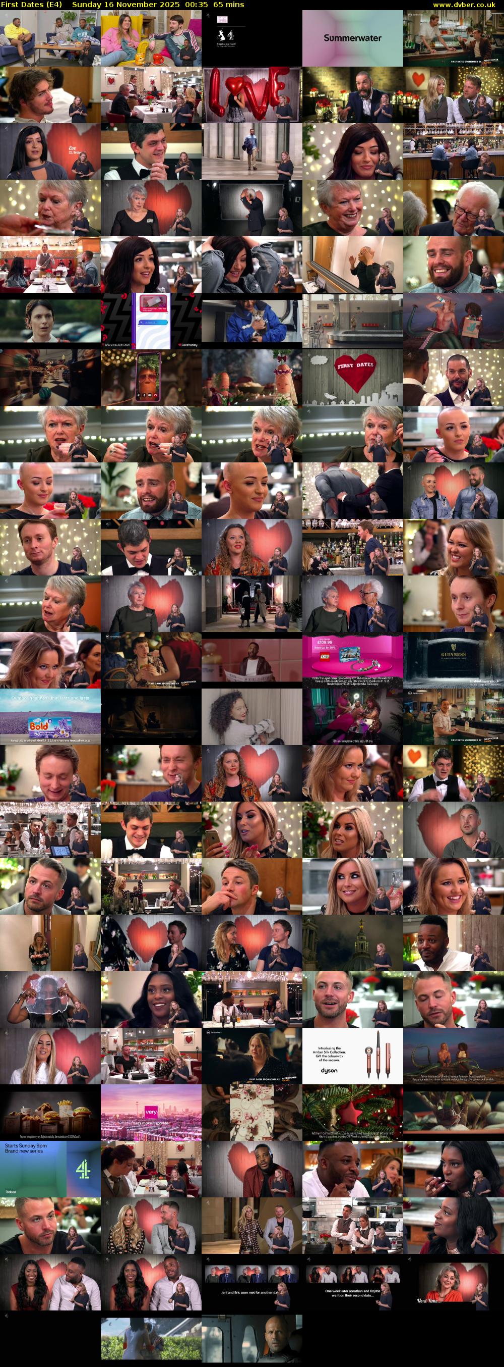 First Dates (E4) Sunday 16 November 2025 00:35 - 01:40