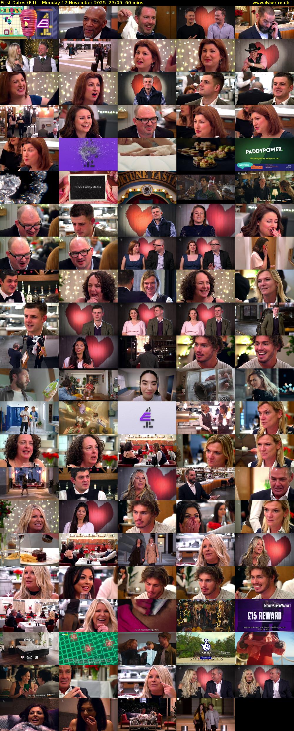 First Dates (E4) Monday 17 November 2025 23:05 - 00:05