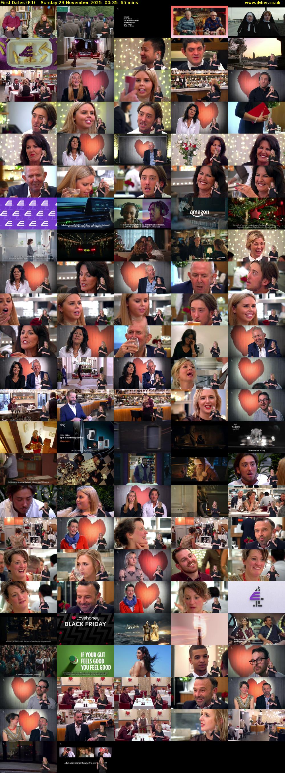 First Dates (E4) Sunday 23 November 2025 00:35 - 01:40