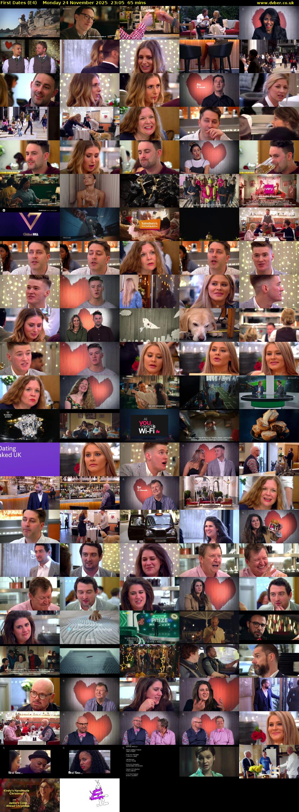 First Dates (E4) Monday 24 November 2025 23:05 - 00:10