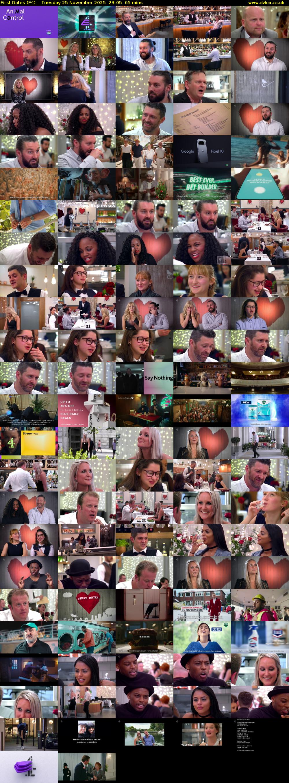 First Dates (E4) Tuesday 25 November 2025 23:05 - 00:10