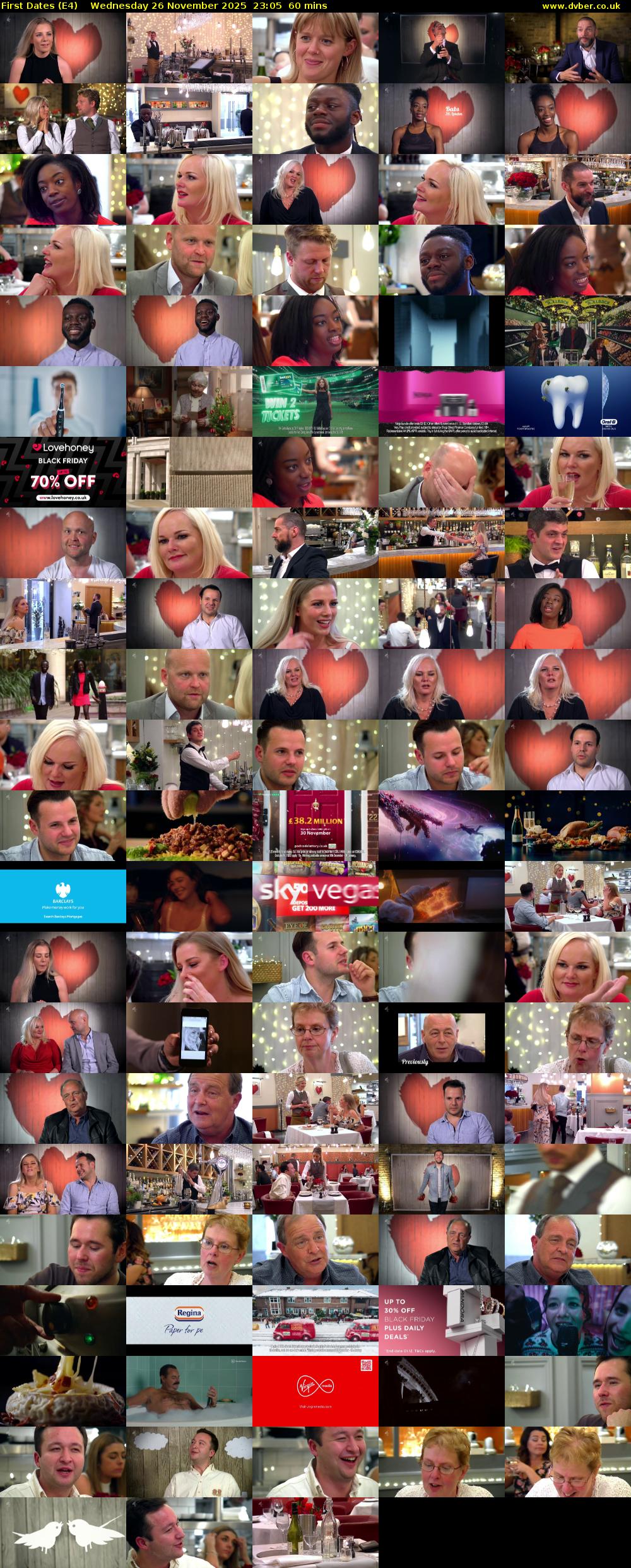 First Dates (E4) Wednesday 26 November 2025 23:05 - 00:05